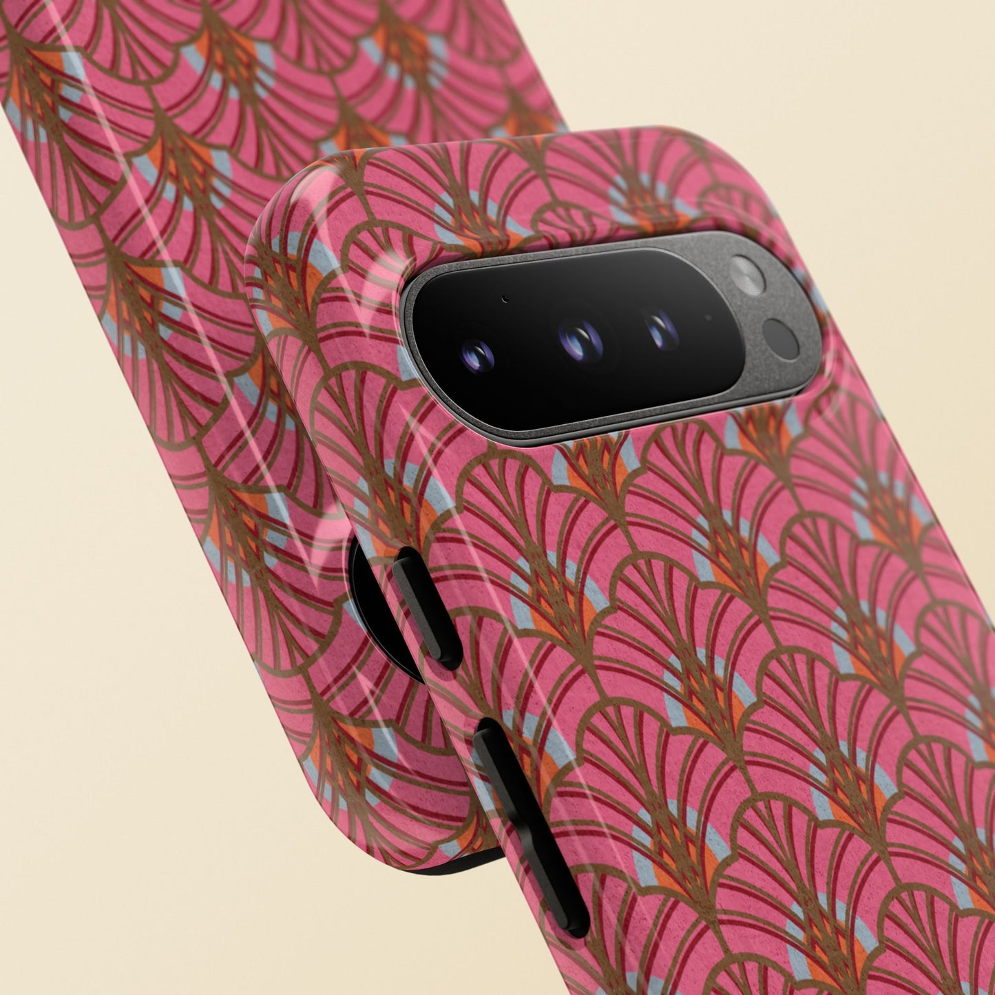 Art Deco Elegance Protective Phone Case Rose Quartz Radiance (iPhone, Pixel, Galaxy)