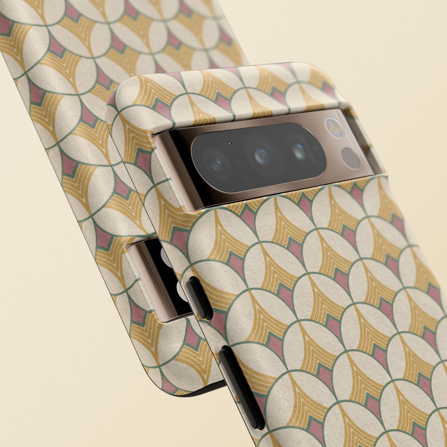 Art Deco Elegance Protective Phone Case Ivory Mosaic (iPhone, Pixel, Galaxy)
