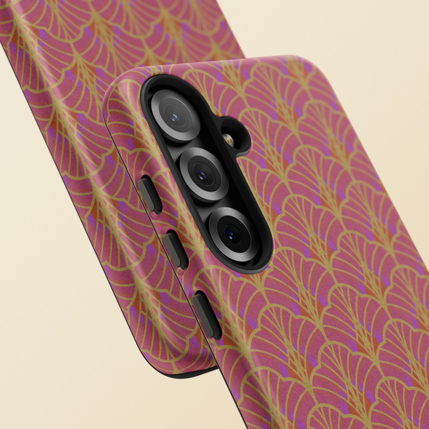 Art Deco Elegance Protective Phone Case Magenta Majesty (iPhone, Pixel, Galaxy)