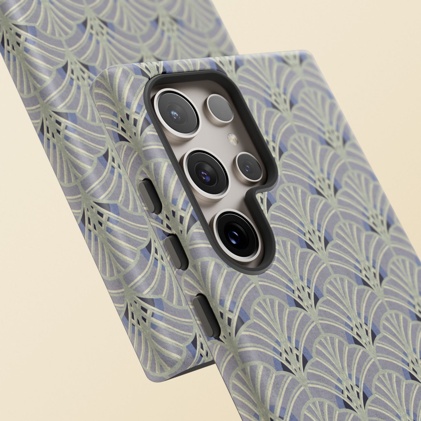 Art Deco Elegance Protective Phone Case Platinum Wave (iPhone, Pixel, Galaxy)