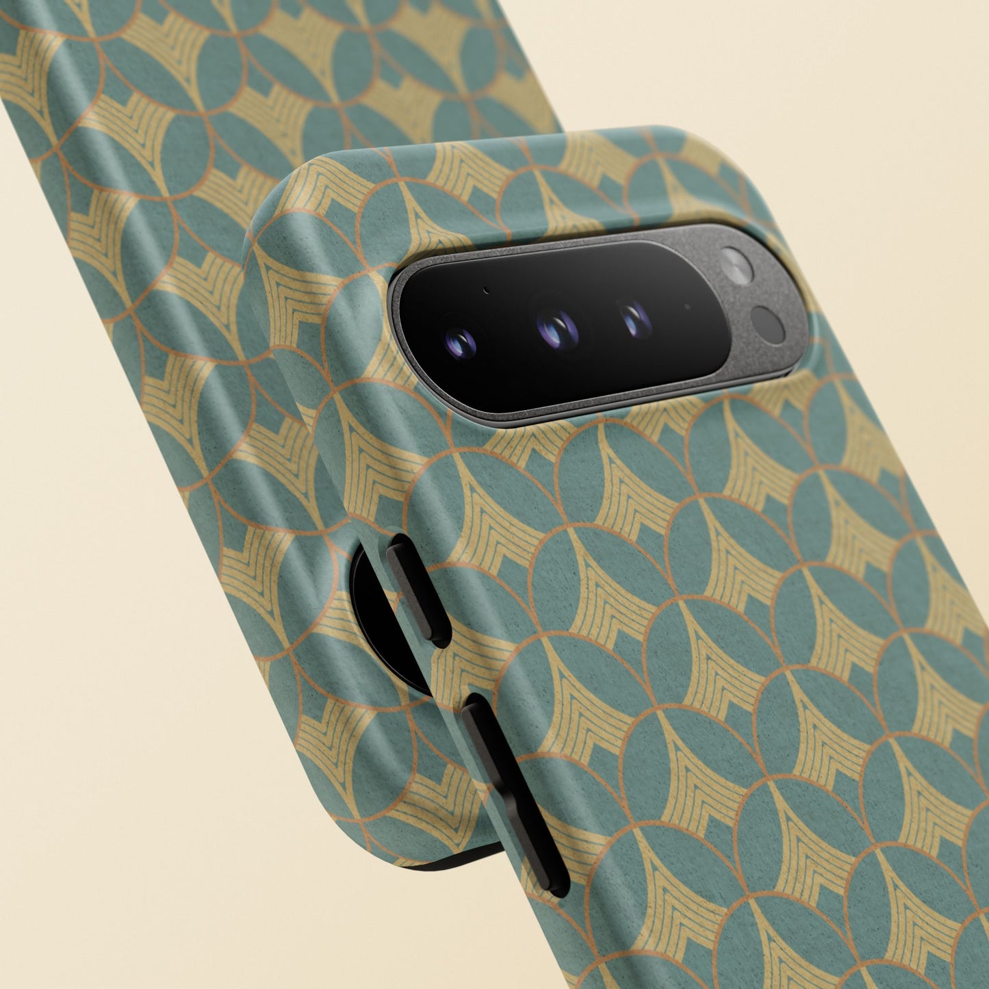 Art Deco Elegance Protective Phone Case Viridian Crest
