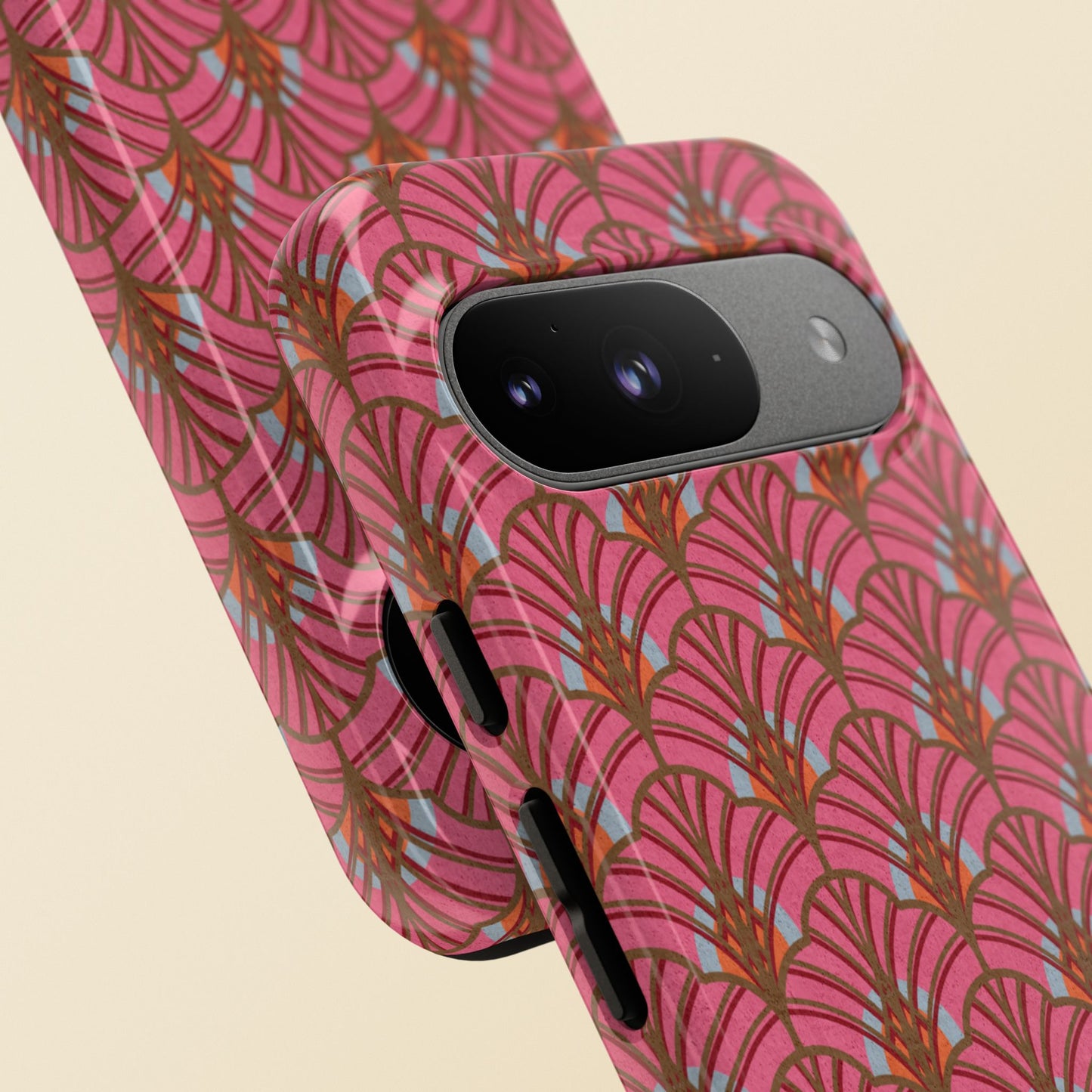 Art Deco Elegance Protective Phone Case Rose Quartz Radiance (iPhone, Pixel, Galaxy)