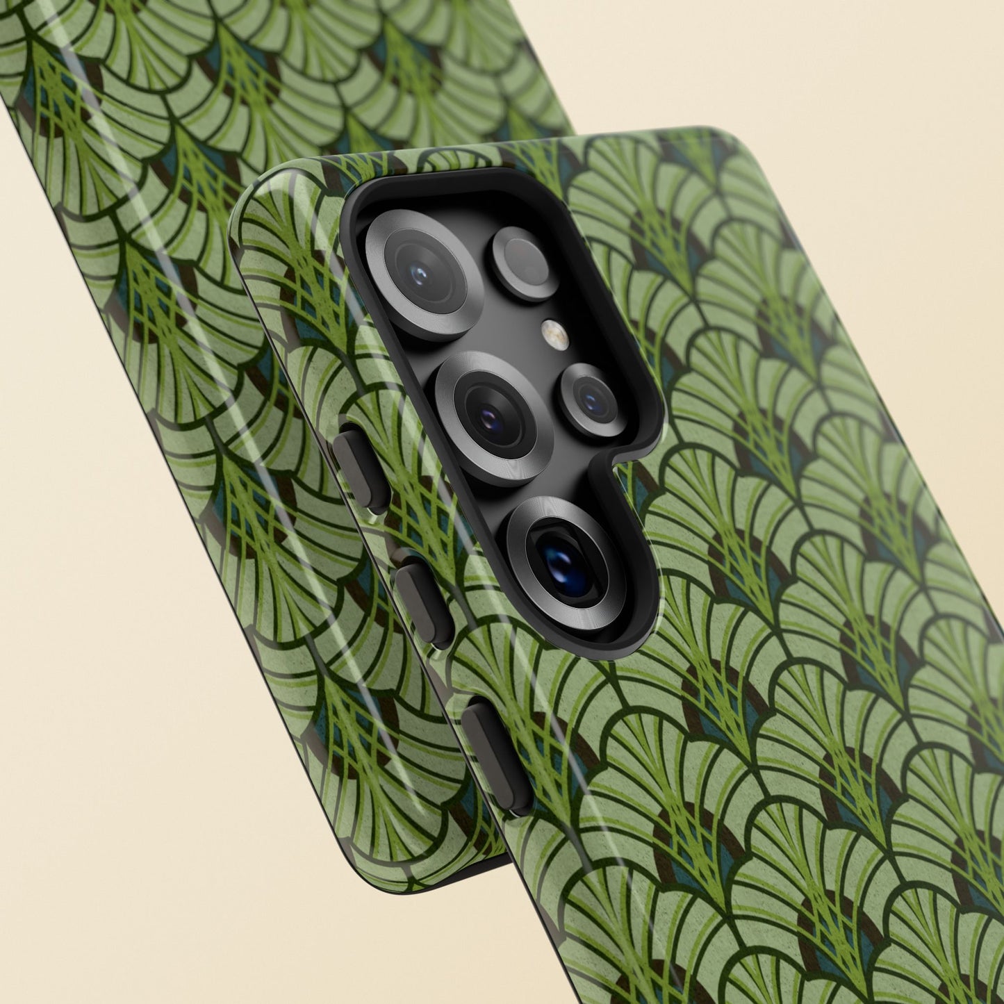 Art Deco Elegance Protective Phone Case Emerald Cascade (iPhone, Pixel, Galaxy)