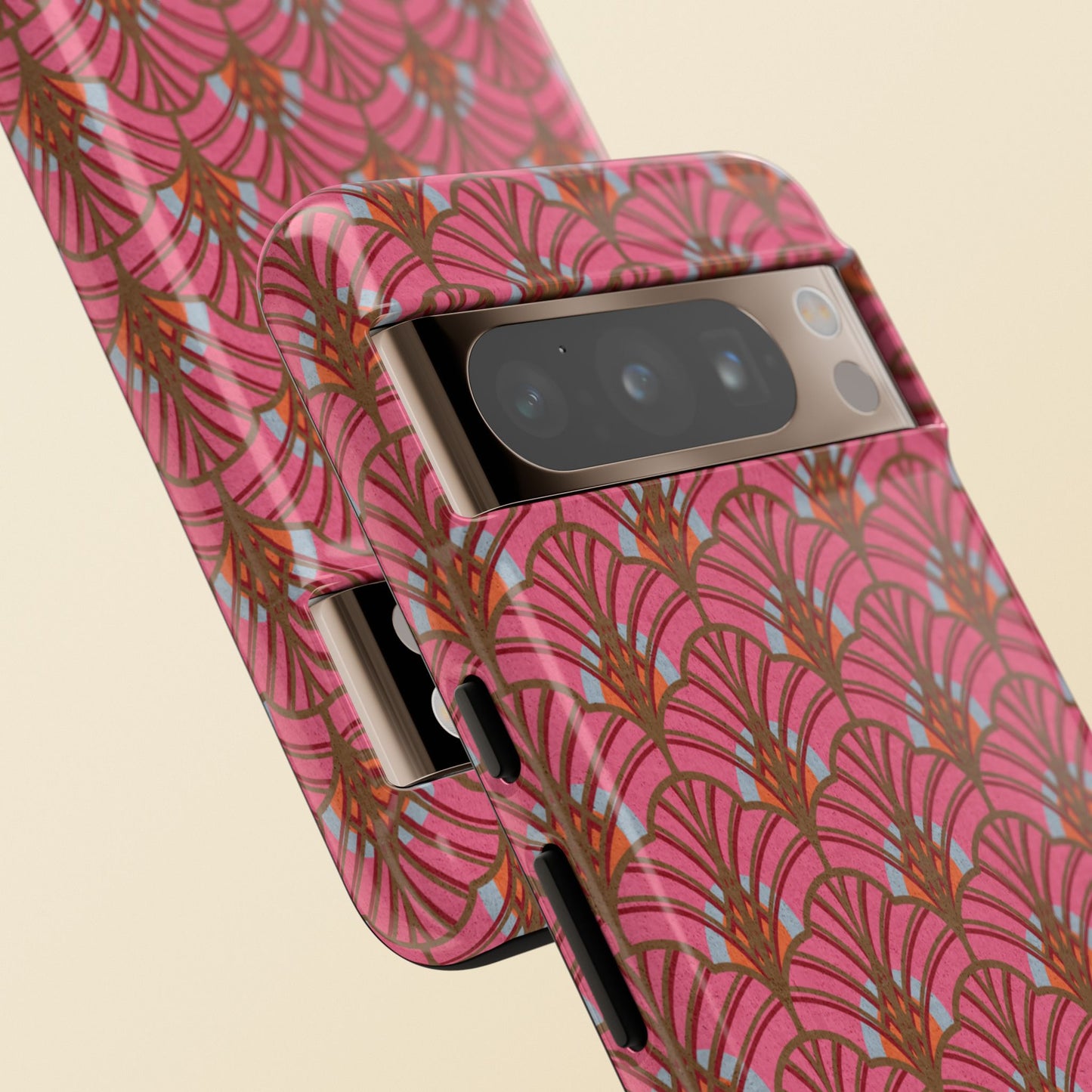 Art Deco Elegance Protective Phone Case Rose Quartz Radiance (iPhone, Pixel, Galaxy)