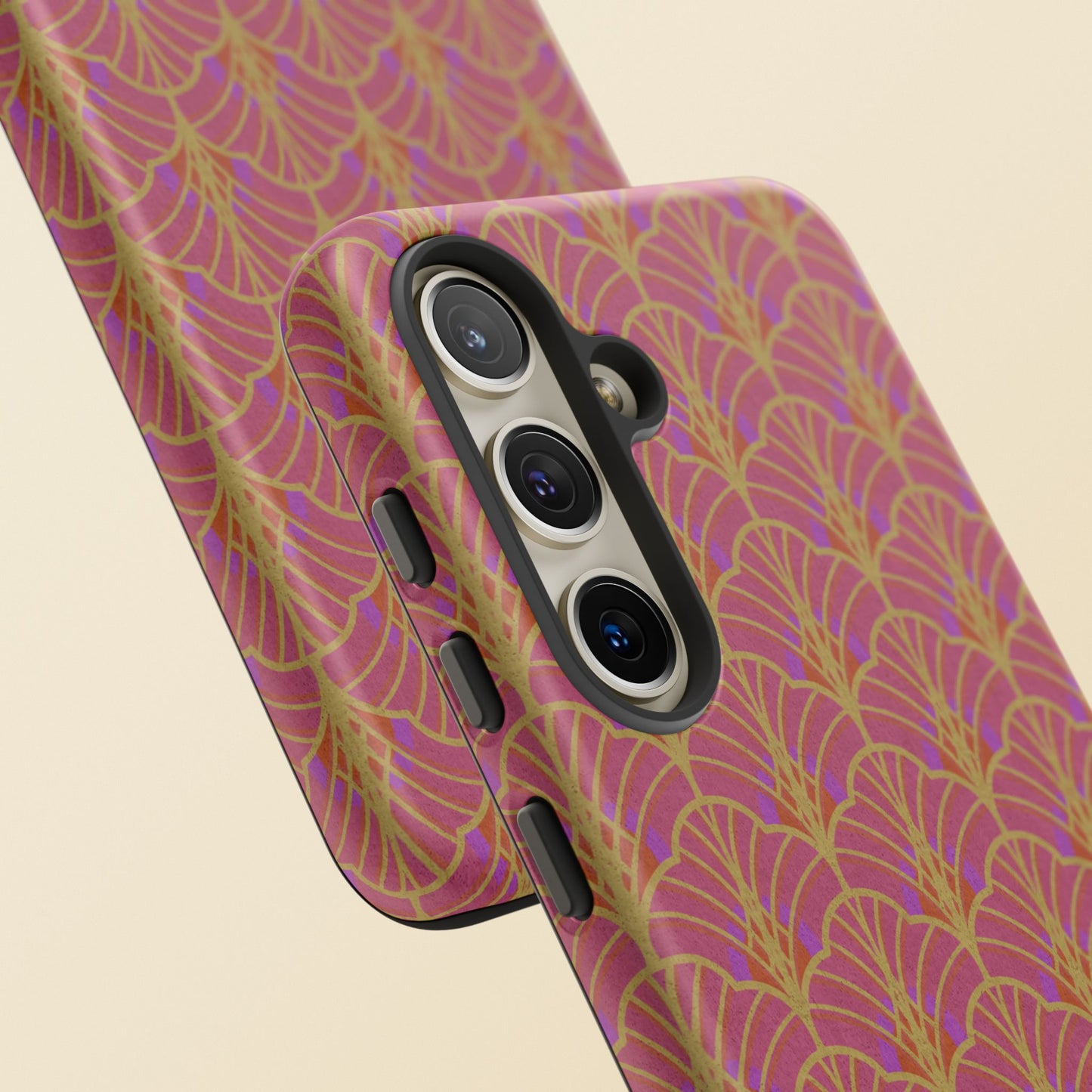 Art Deco Elegance Protective Phone Case Magenta Majesty (iPhone, Pixel, Galaxy)