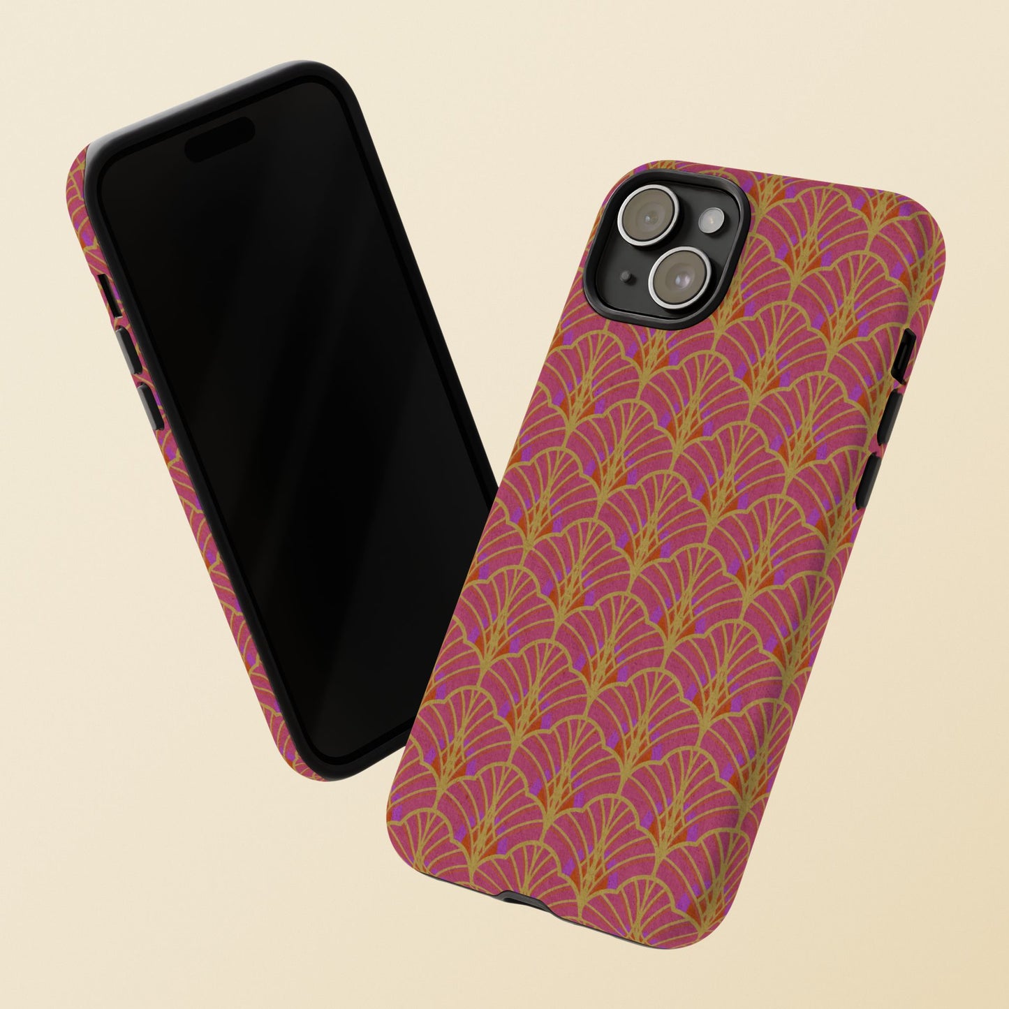 Art Deco Elegance Protective Phone Case Magenta Majesty (iPhone, Pixel, Galaxy)