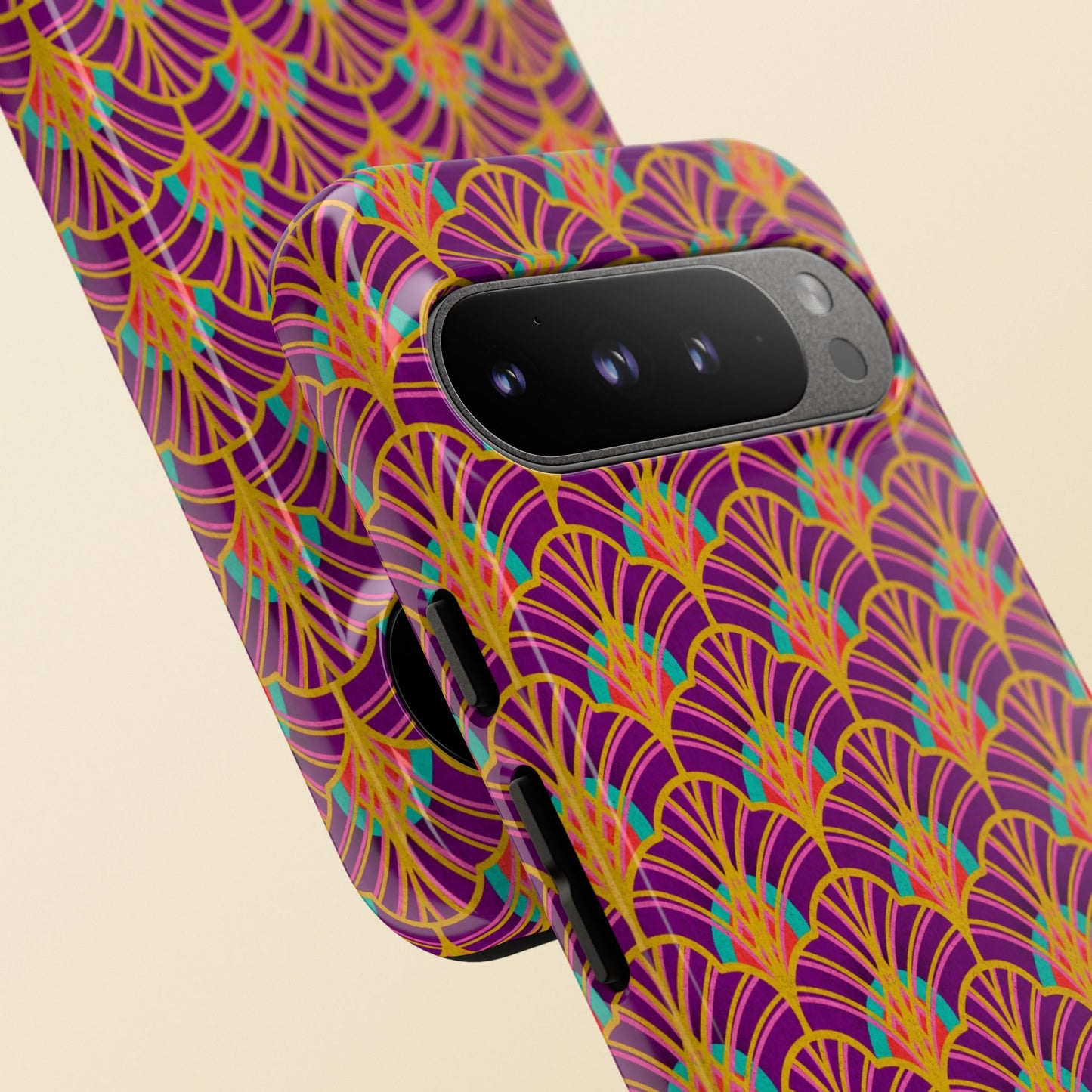 Art Deco Elegance Protective Phone Case Amethyst Glow (iPhone, Pixel, Galaxy)