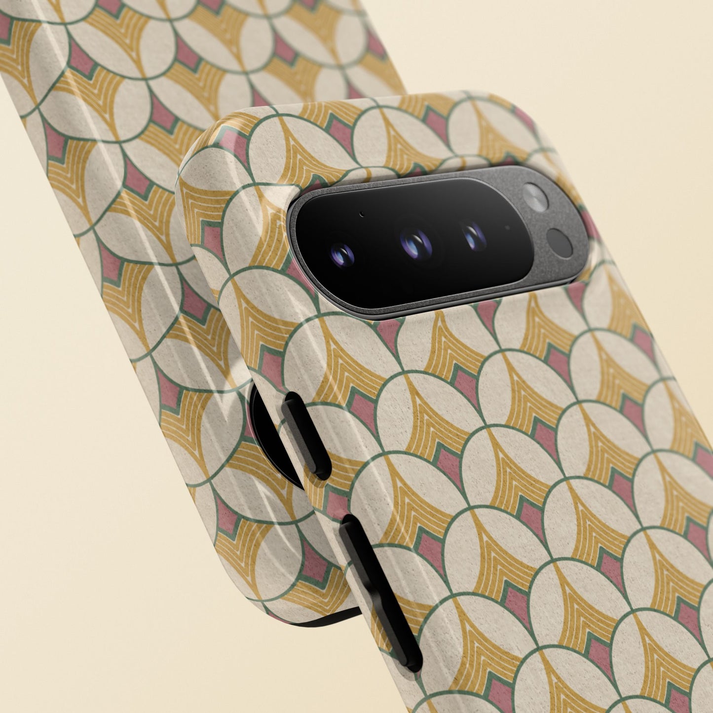Art Deco Elegance Protective Phone Case Ivory Mosaic (iPhone, Pixel, Galaxy)