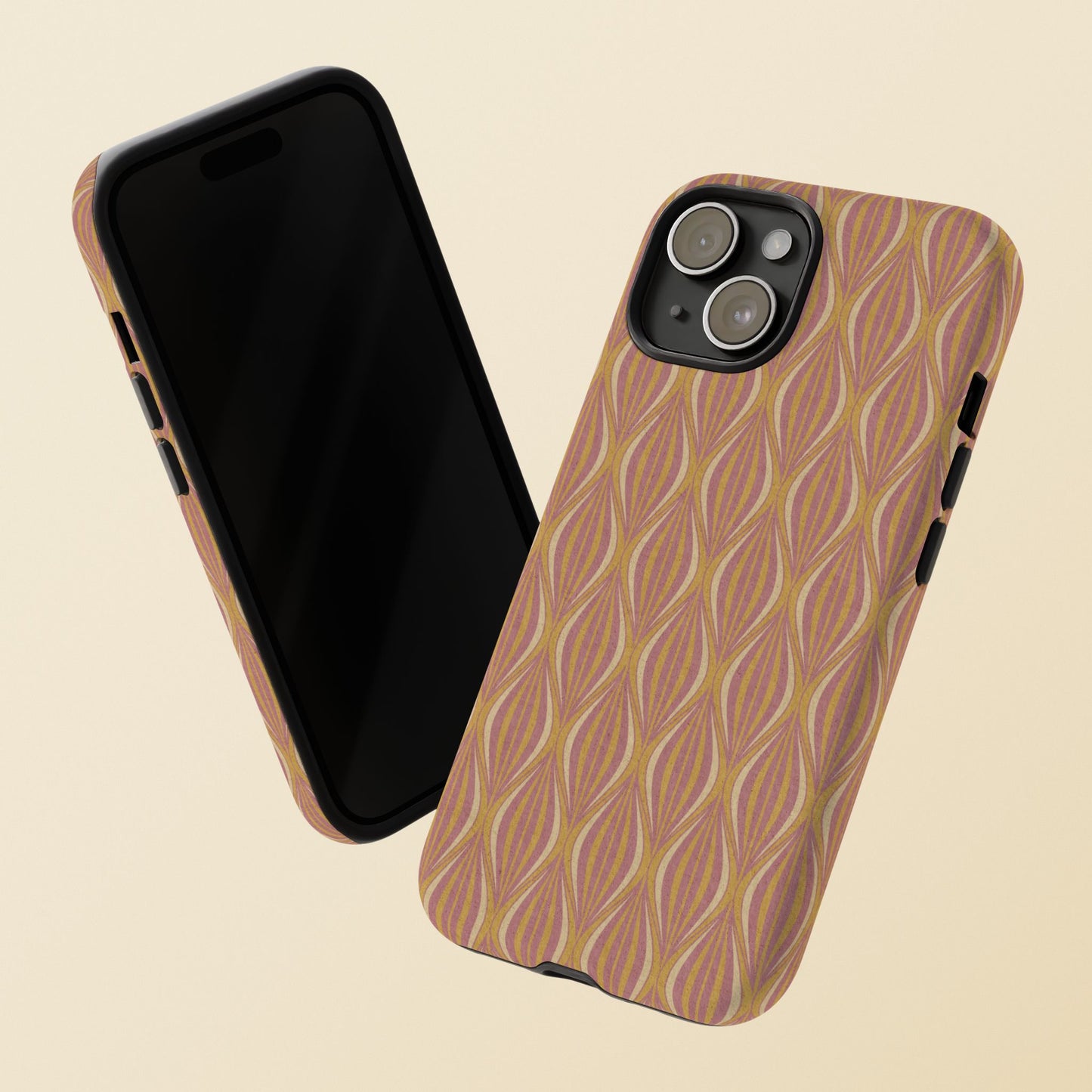 Art Deco Elegance Protective Phone Case Bronze Blush (iPhone, Pixel, Galaxy)