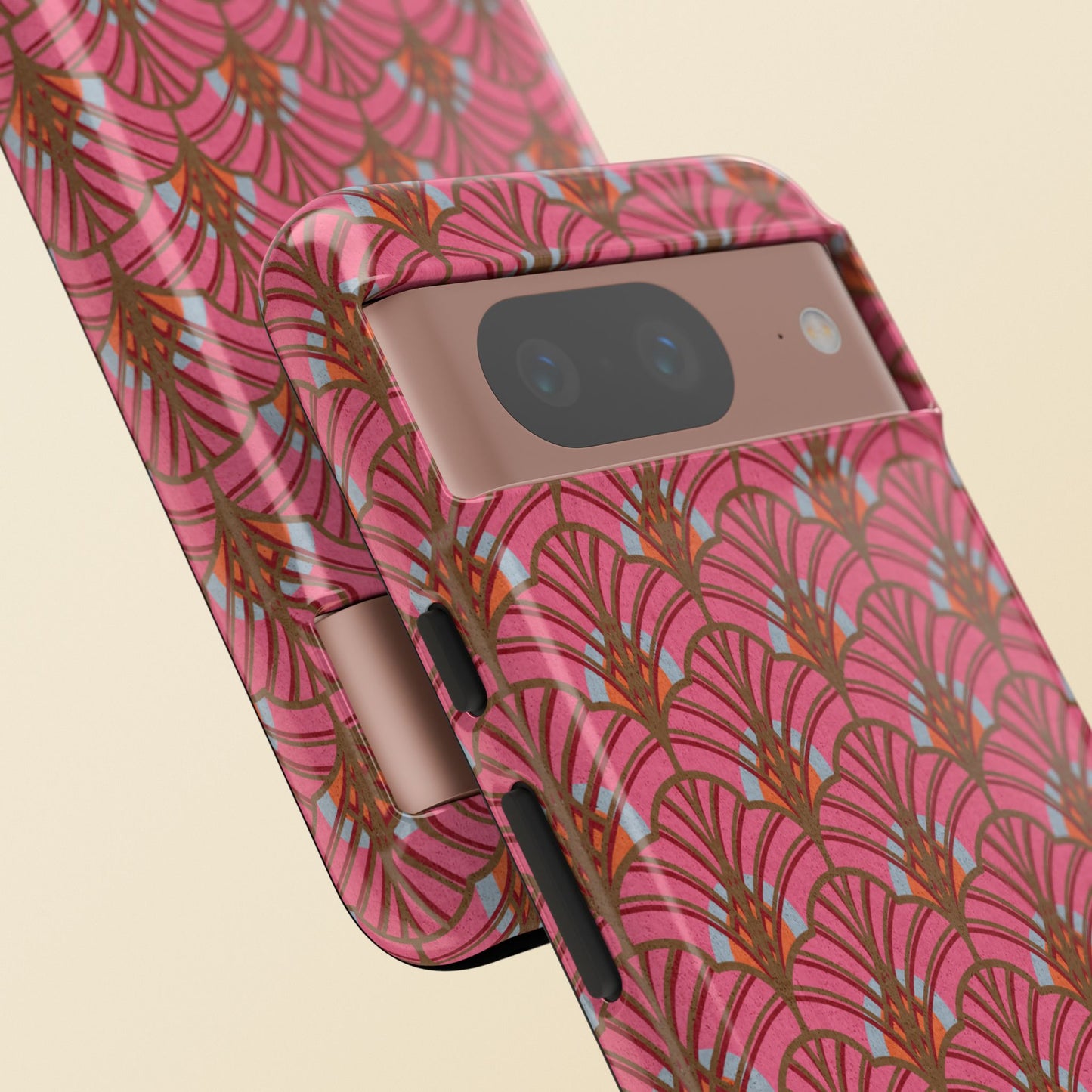 Art Deco Elegance Protective Phone Case Rose Quartz Radiance (iPhone, Pixel, Galaxy)