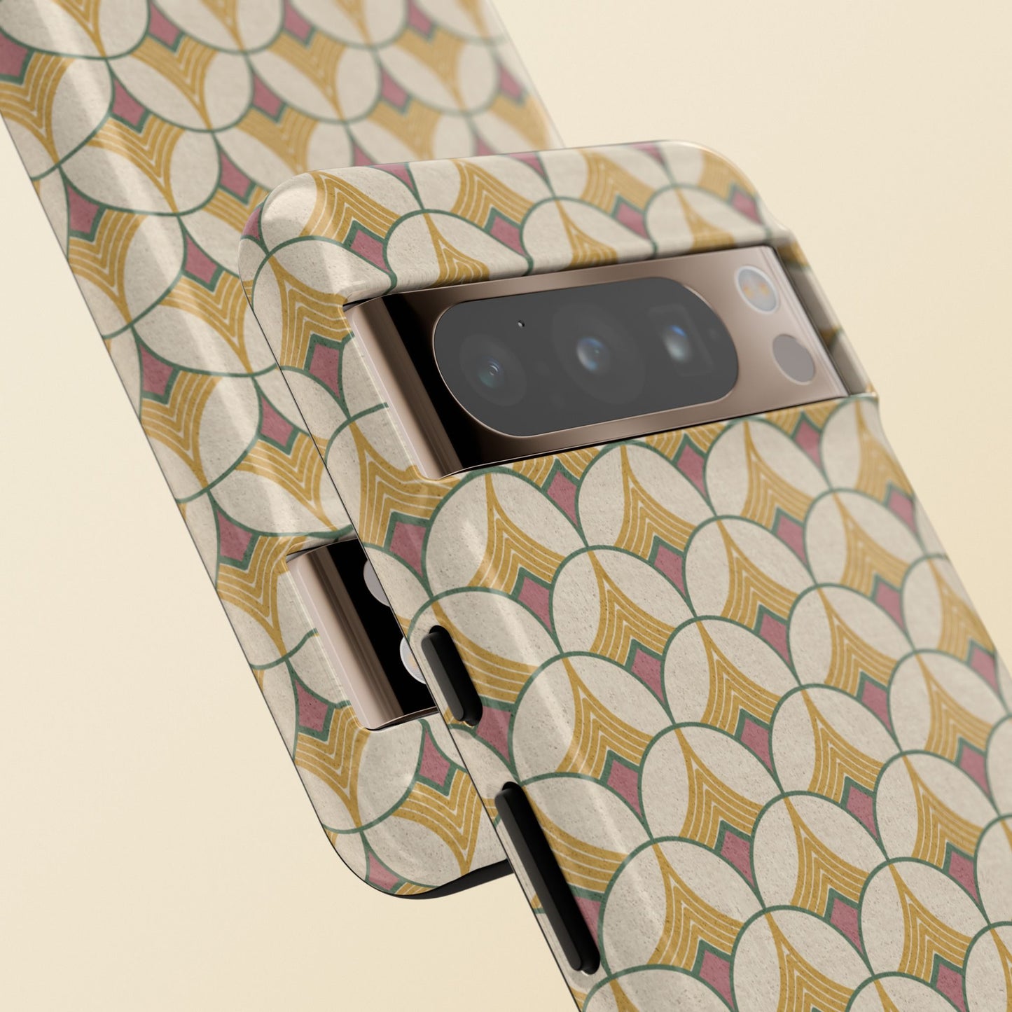 Art Deco Elegance Protective Phone Case Ivory Mosaic (iPhone, Pixel, Galaxy)