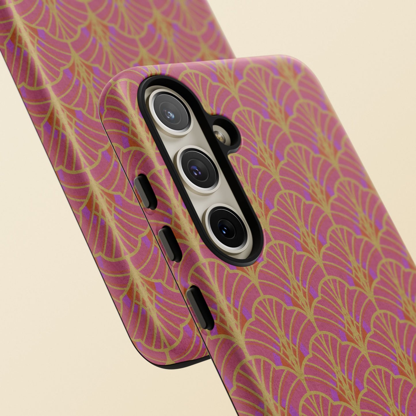 Art Deco Elegance Protective Phone Case Magenta Majesty (iPhone, Pixel, Galaxy)