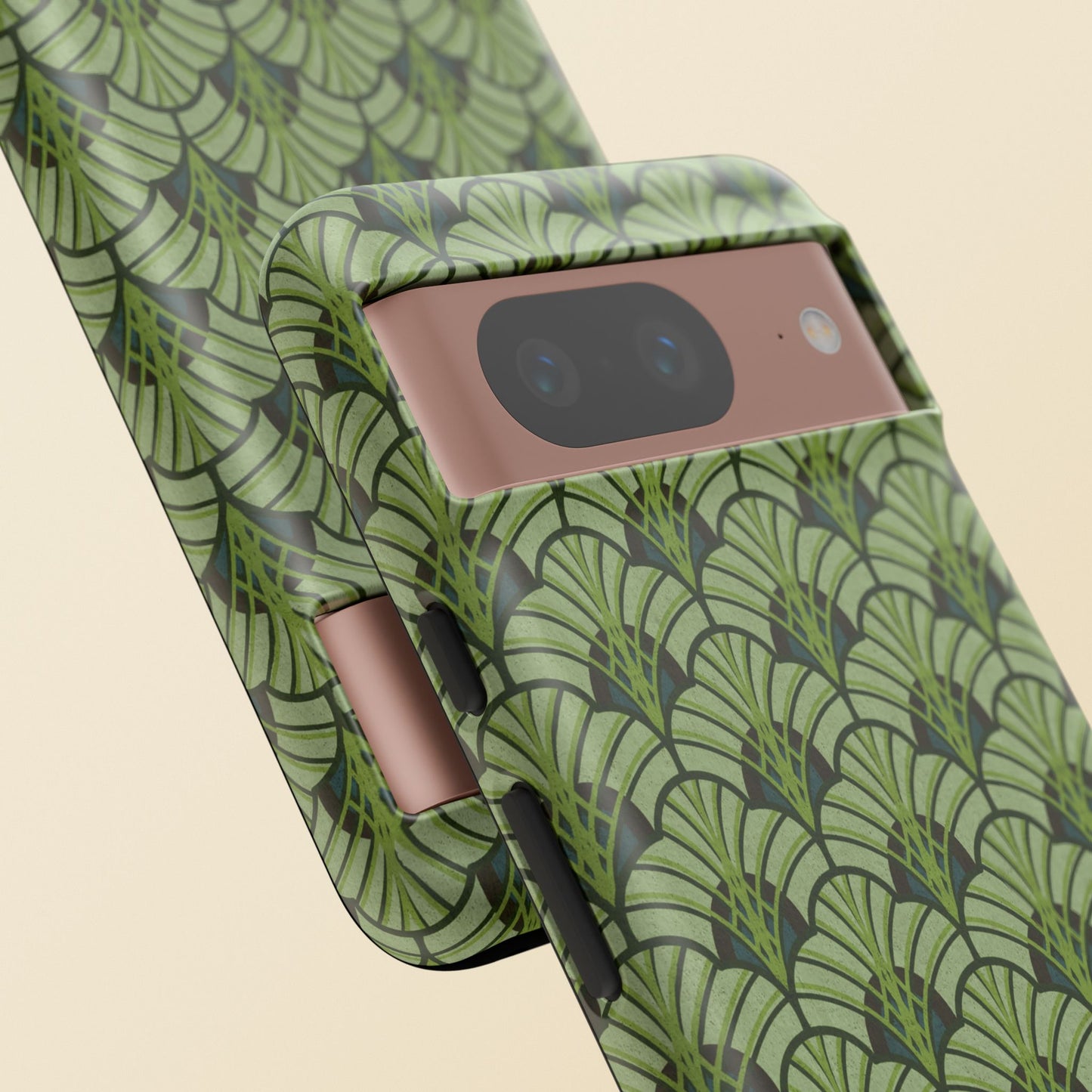 Art Deco Elegance Protective Phone Case Emerald Cascade (iPhone, Pixel, Galaxy)