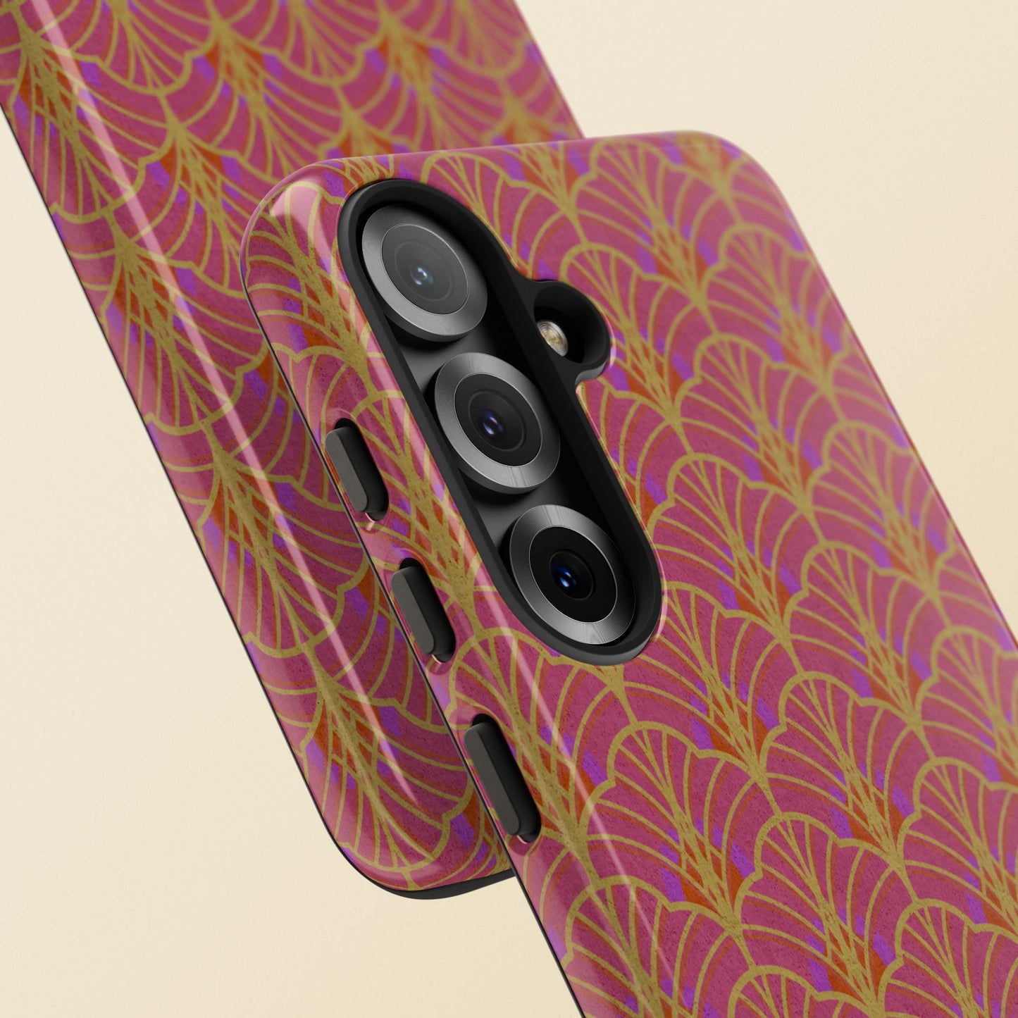 Art Deco Elegance Protective Phone Case Magenta Majesty (iPhone, Pixel, Galaxy)