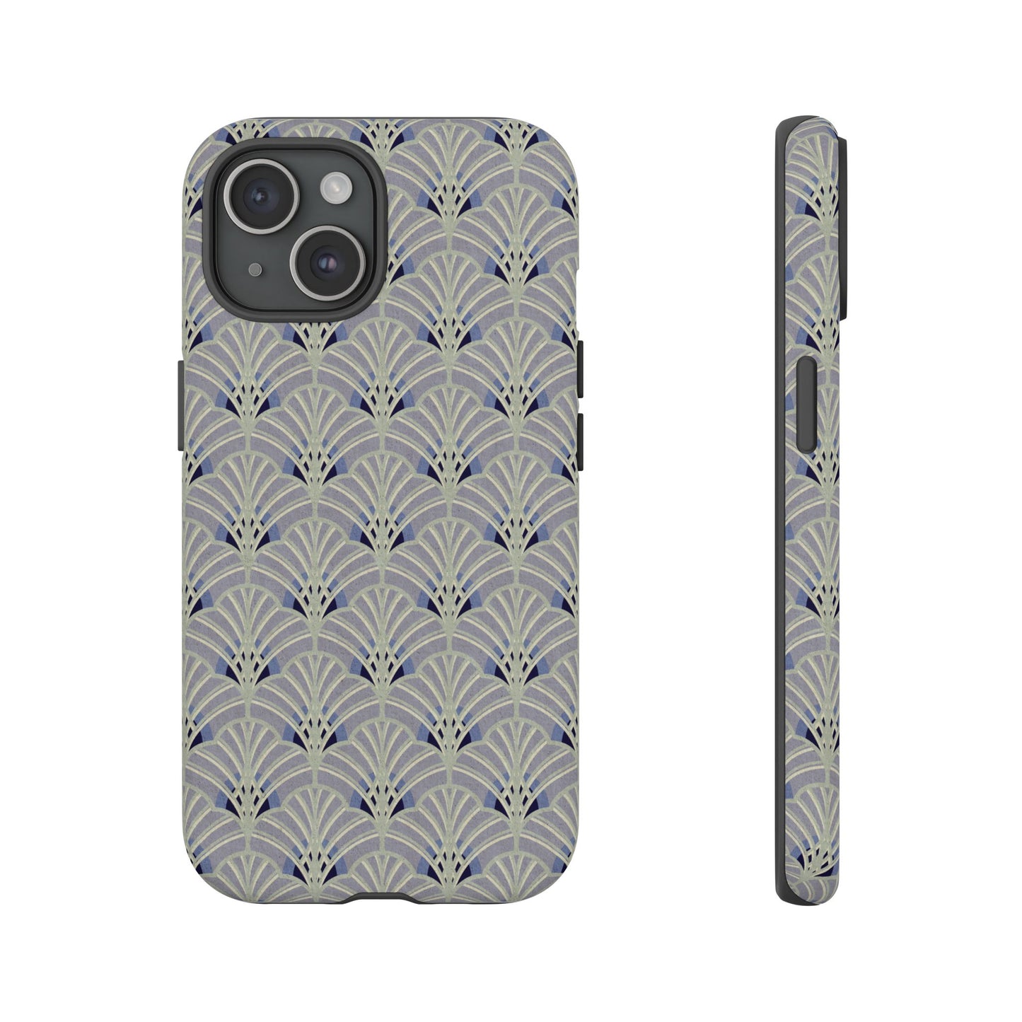 Art Deco Elegance Protective Phone Case Platinum Wave (iPhone, Pixel, Galaxy)