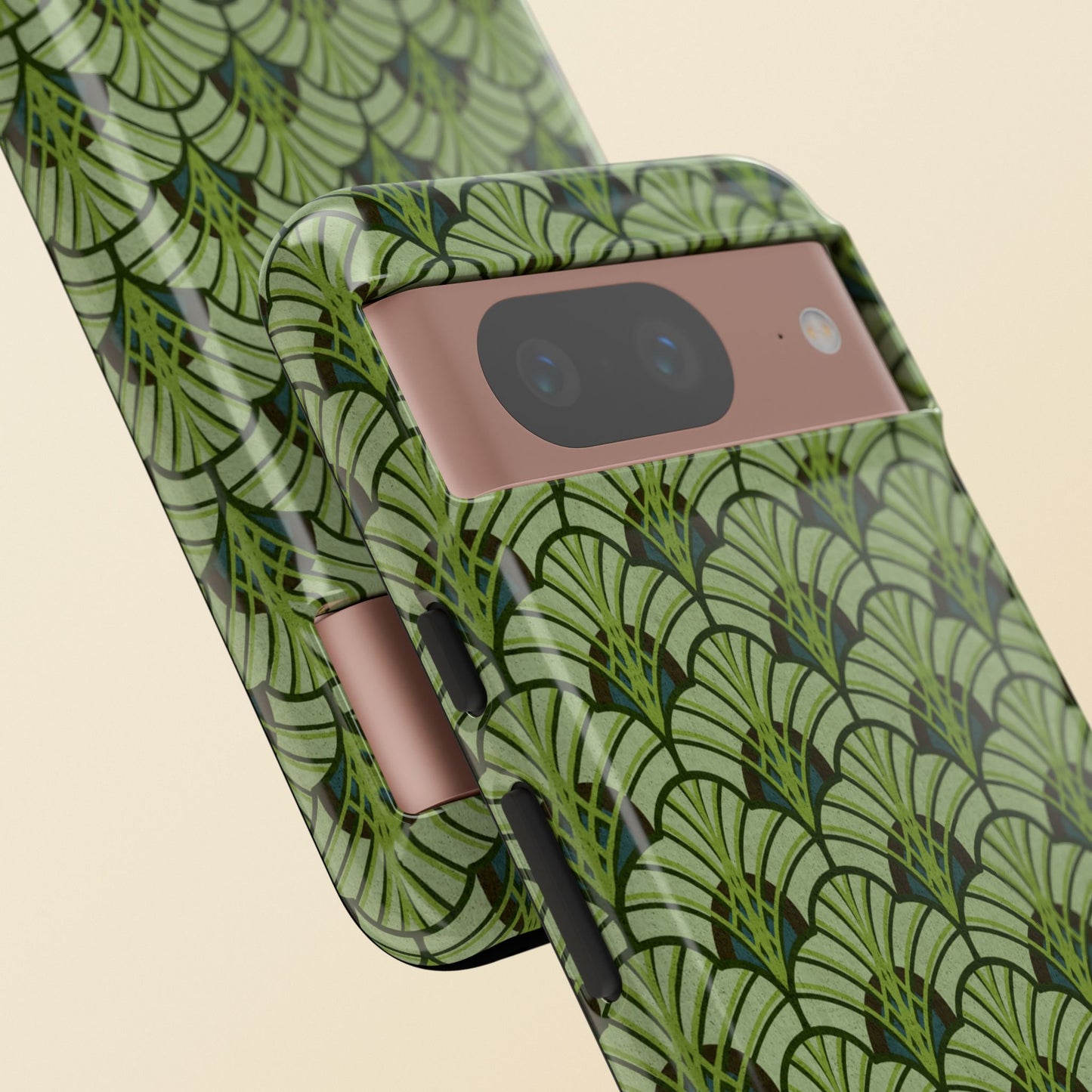 Art Deco Elegance Protective Phone Case Emerald Cascade (iPhone, Pixel, Galaxy)