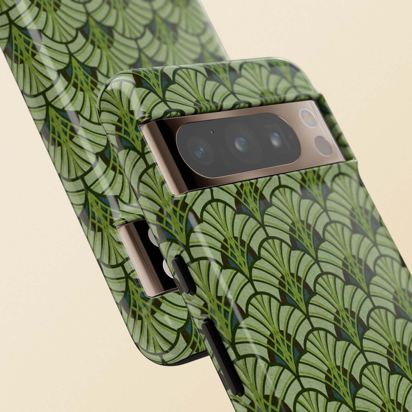 Art Deco Elegance Protective Phone Case Emerald Cascade (iPhone, Pixel, Galaxy)