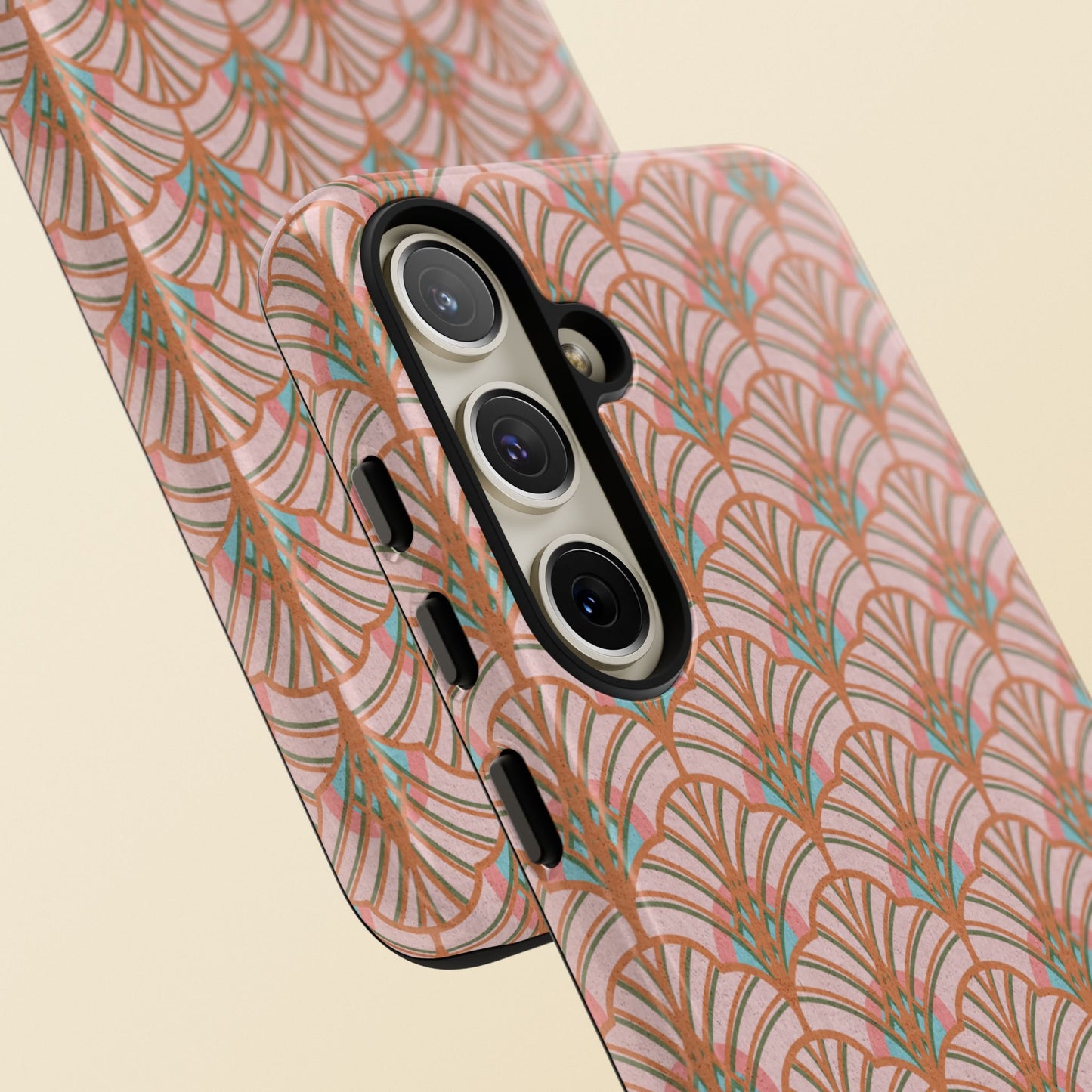 Art Deco Elegance Protective Phone Case Peach Splendor (iPhone, Pixel, Galaxy)