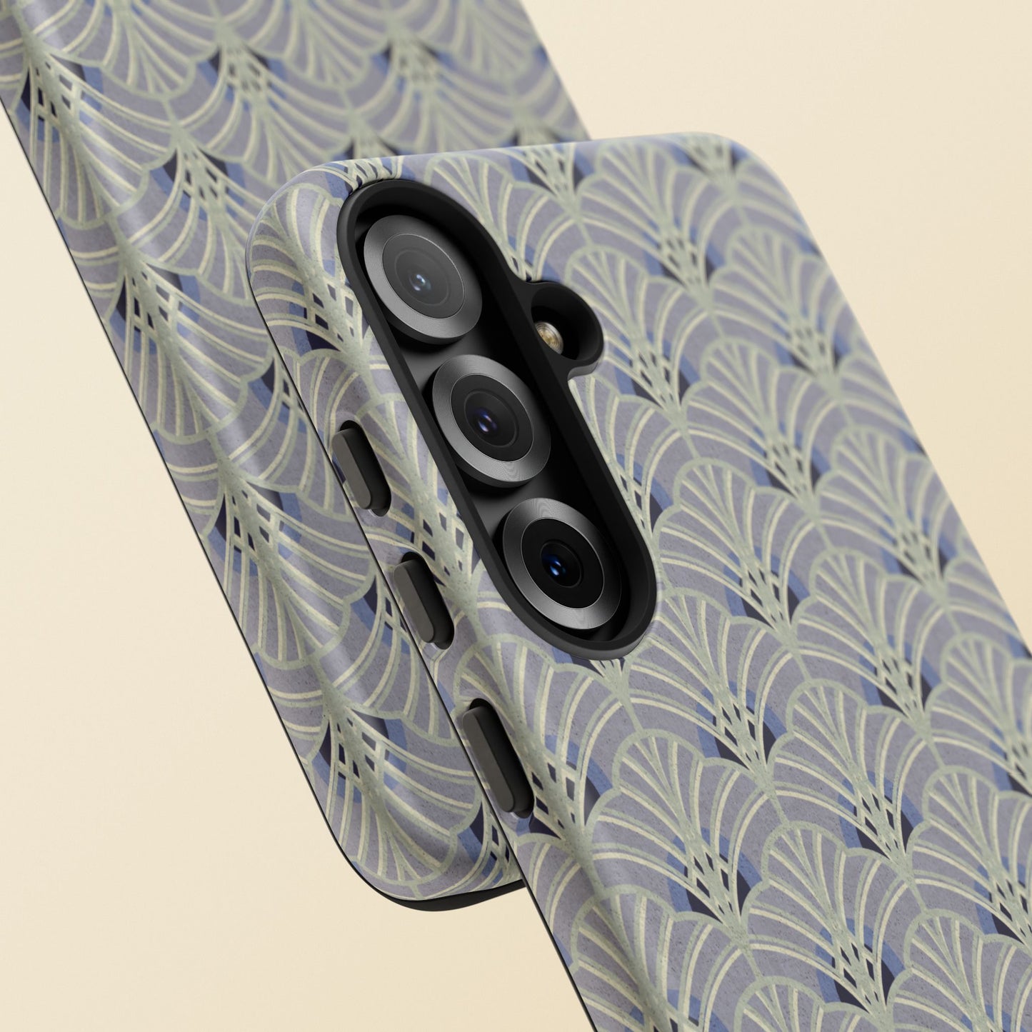 Art Deco Elegance Protective Phone Case Platinum Wave (iPhone, Pixel, Galaxy)