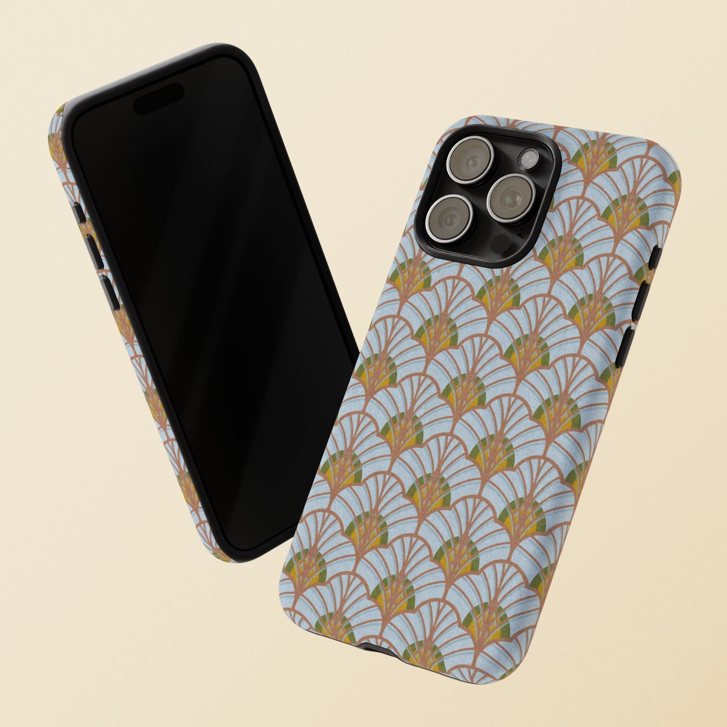 Art Deco Elegance Protective Phone Case Aquamarine Dream (iPhone, Pixel, Galaxy)