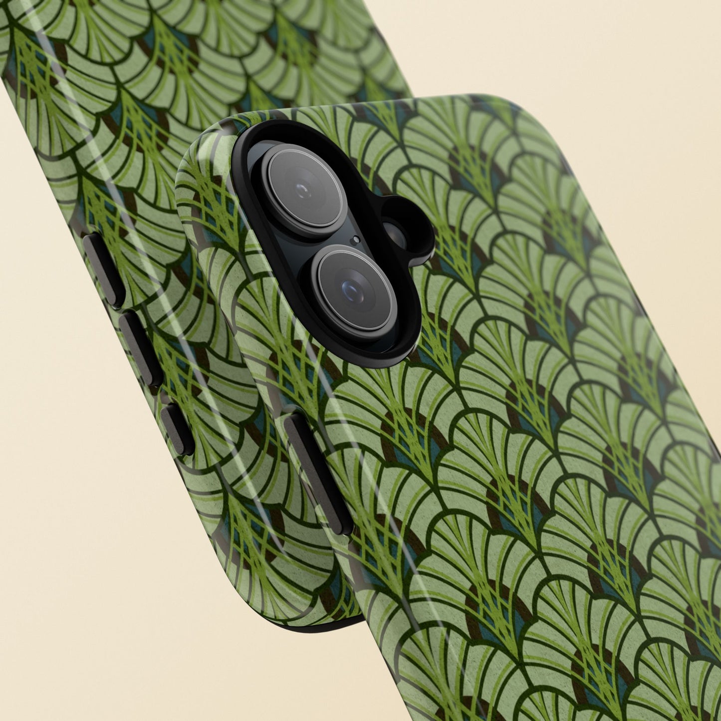 Art Deco Elegance Protective Phone Case Emerald Cascade (iPhone, Pixel, Galaxy)