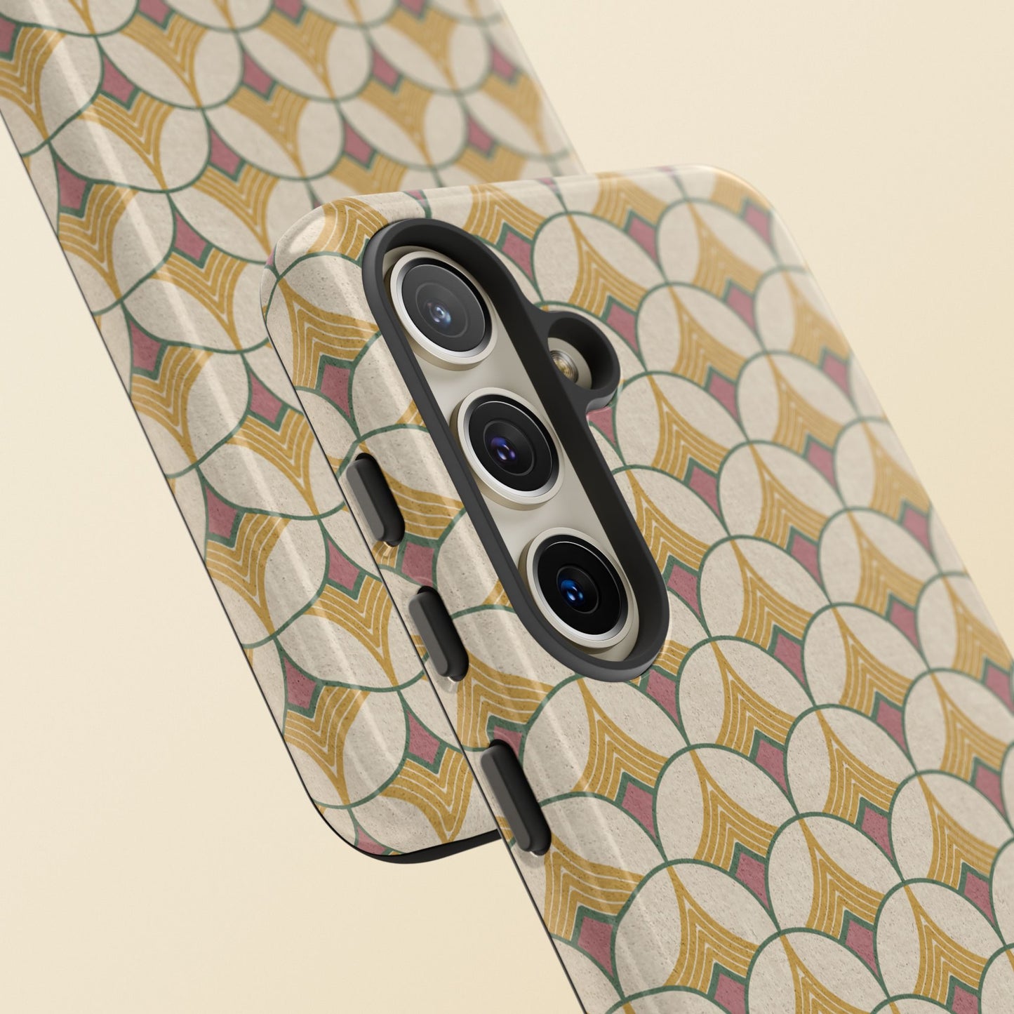 Art Deco Elegance Protective Phone Case Ivory Mosaic (iPhone, Pixel, Galaxy)