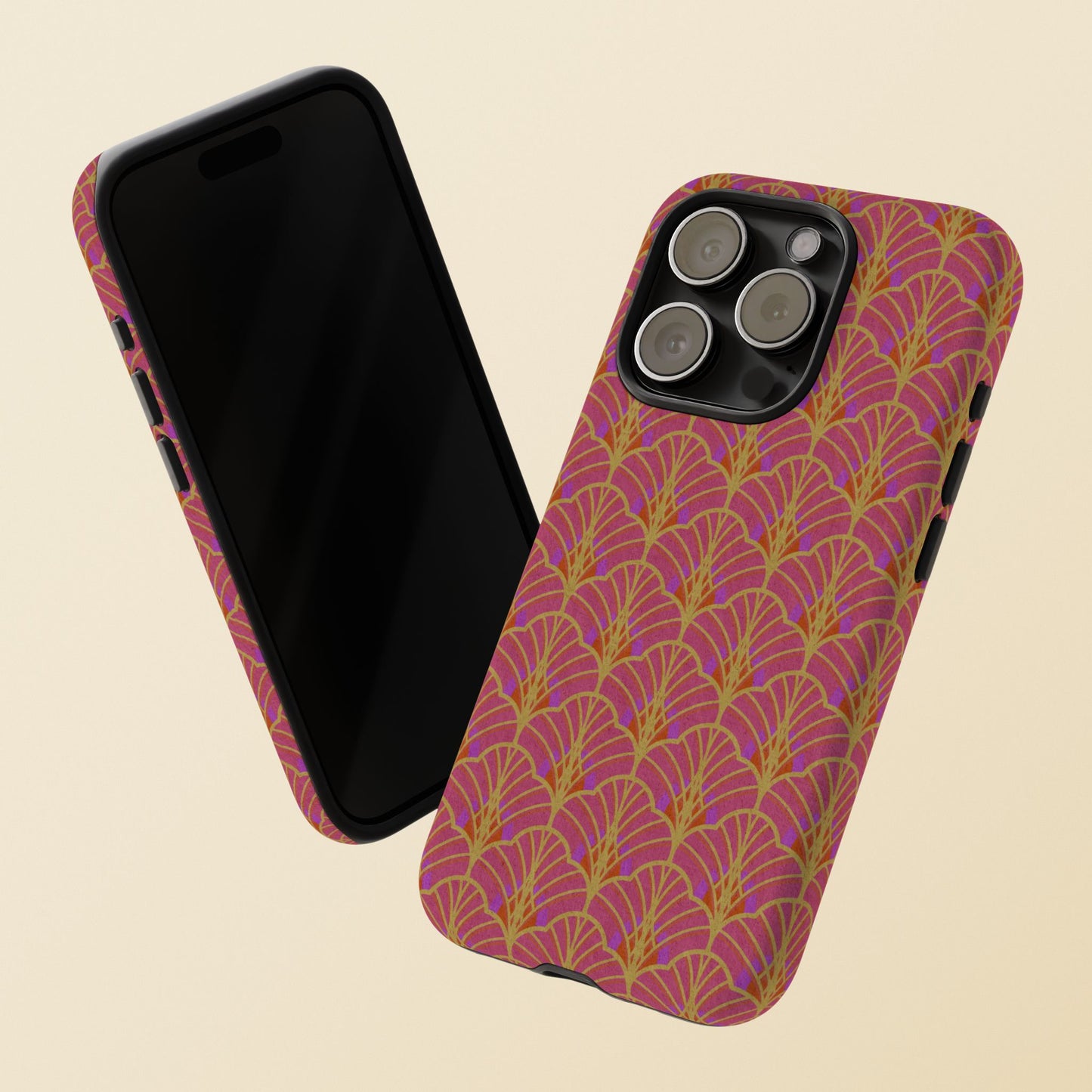 Art Deco Elegance Protective Phone Case Magenta Majesty (iPhone, Pixel, Galaxy)