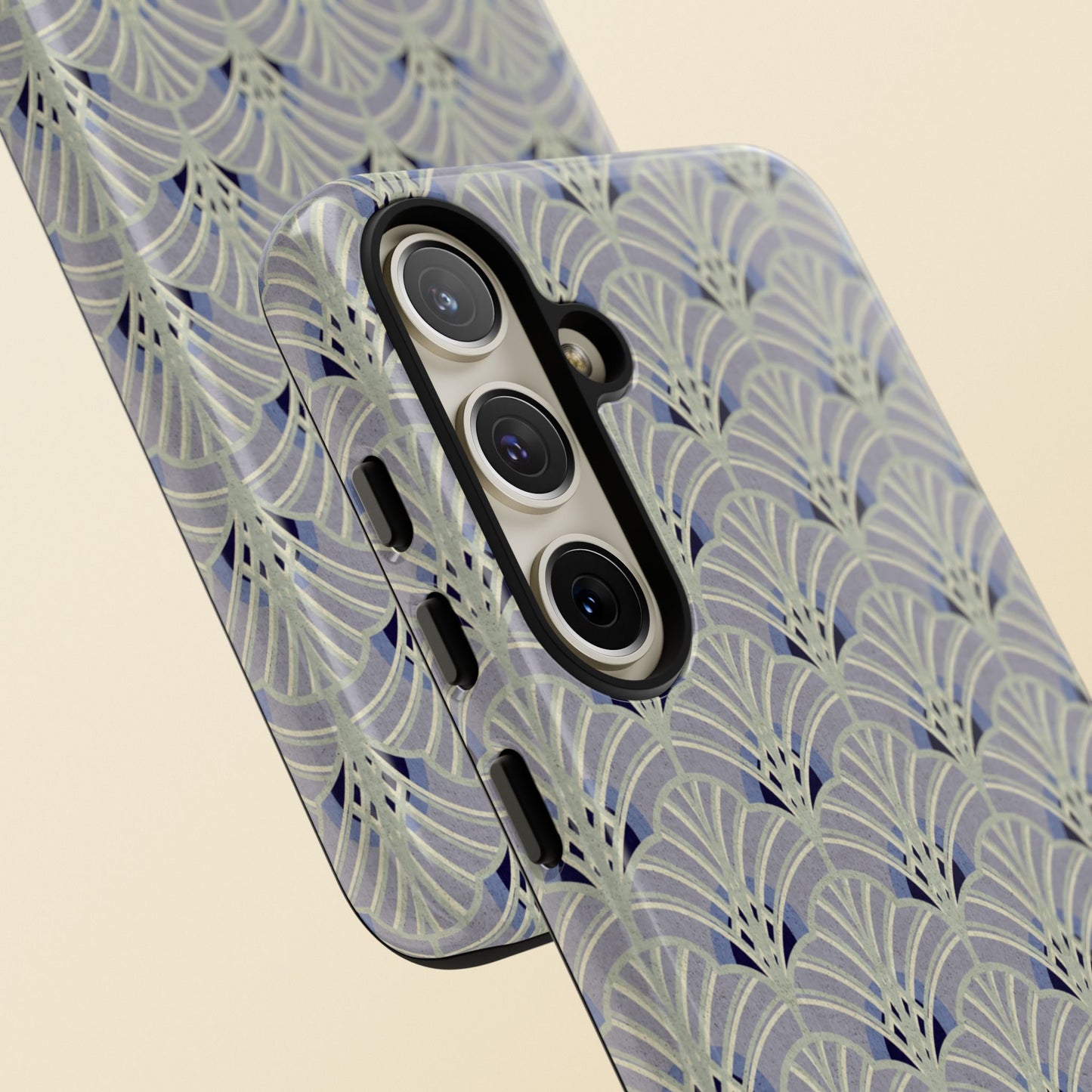 Art Deco Elegance Protective Phone Case Platinum Wave (iPhone, Pixel, Galaxy)