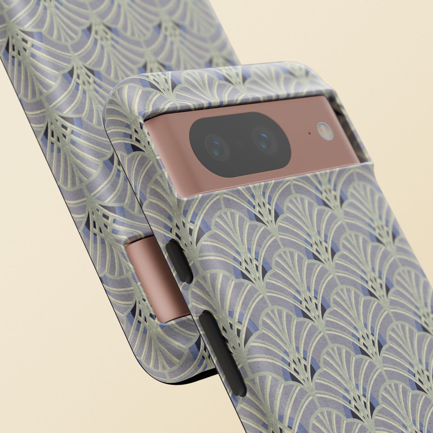 Art Deco Elegance Protective Phone Case Platinum Wave (iPhone, Pixel, Galaxy)