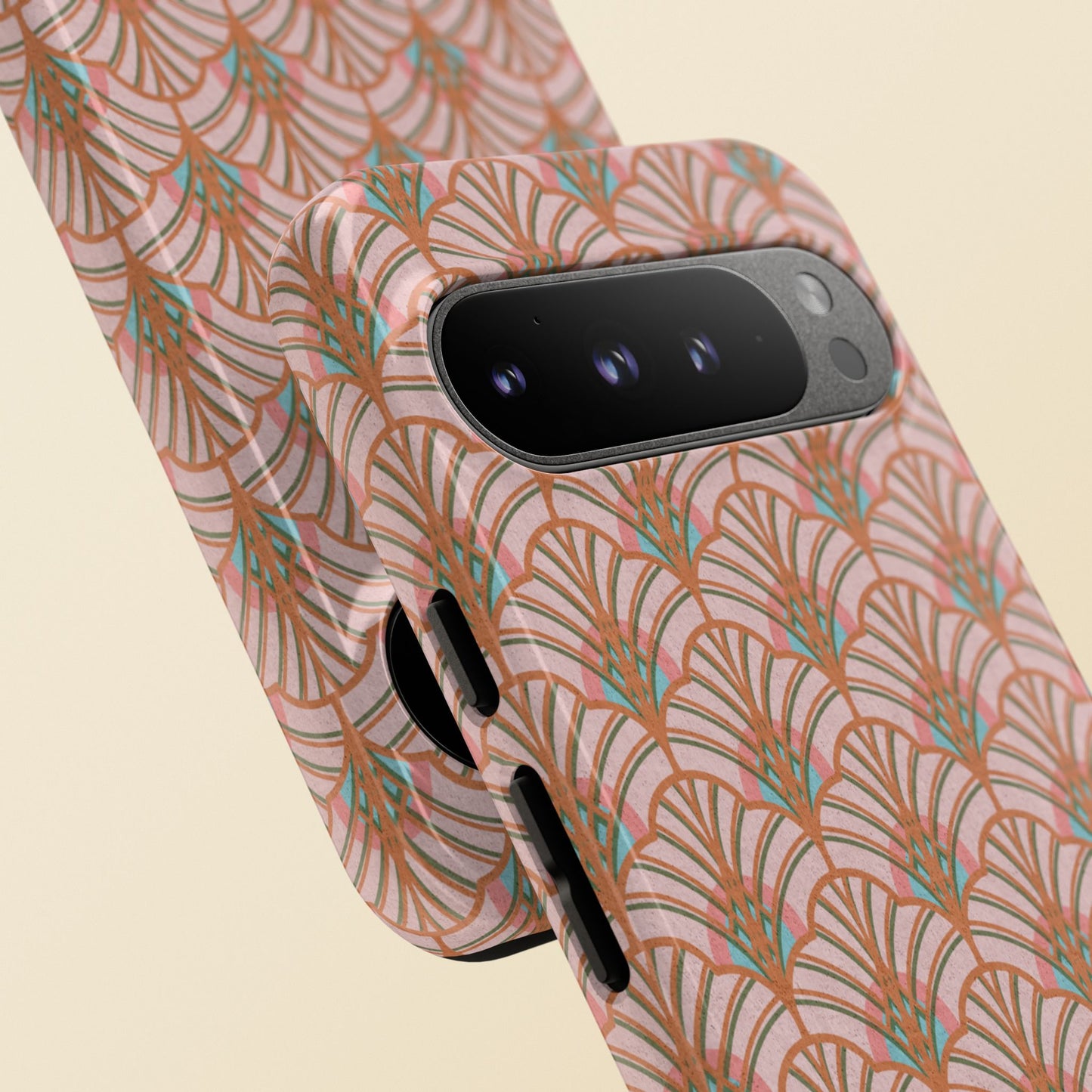 Art Deco Elegance Protective Phone Case Peach Splendor (iPhone, Pixel, Galaxy)