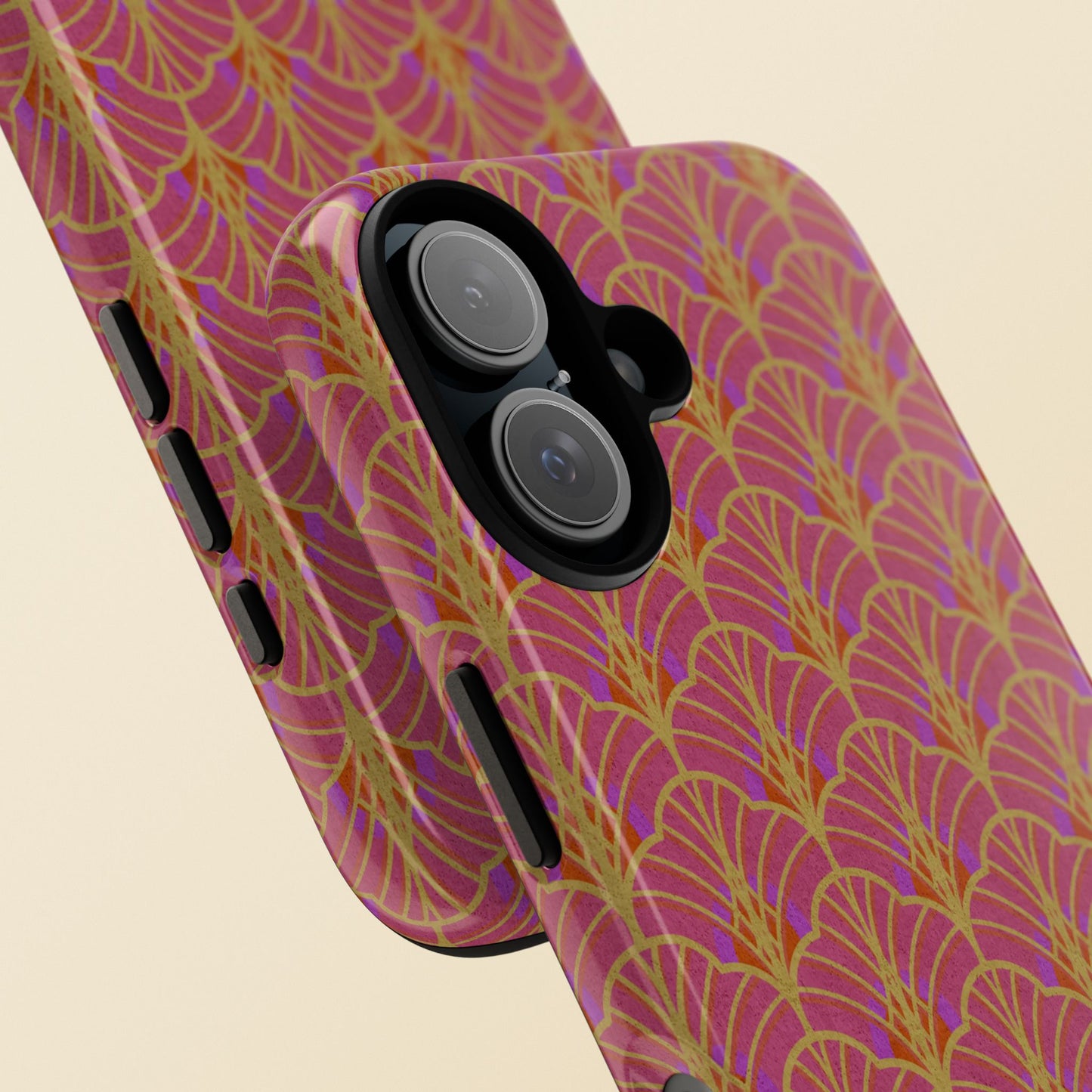 Art Deco Elegance Protective Phone Case Magenta Majesty (iPhone, Pixel, Galaxy)