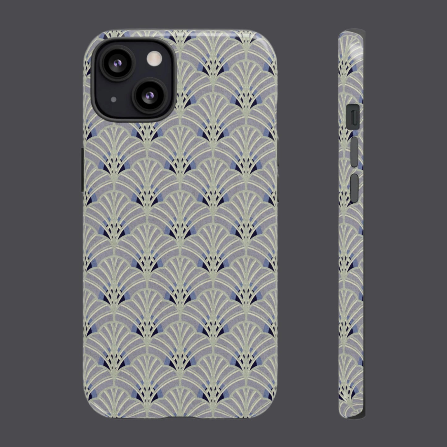 Art Deco Elegance Protective Phone Case Platinum Wave (iPhone, Pixel, Galaxy)