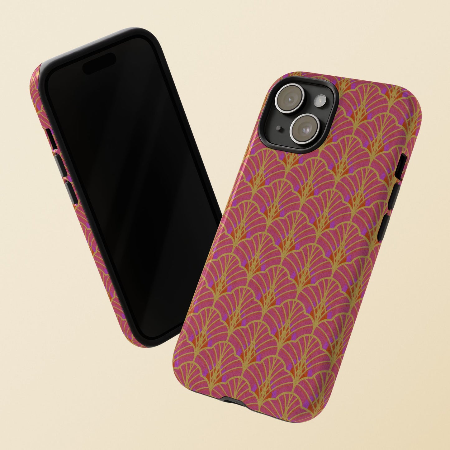 Art Deco Elegance Protective Phone Case Magenta Majesty (iPhone, Pixel, Galaxy)