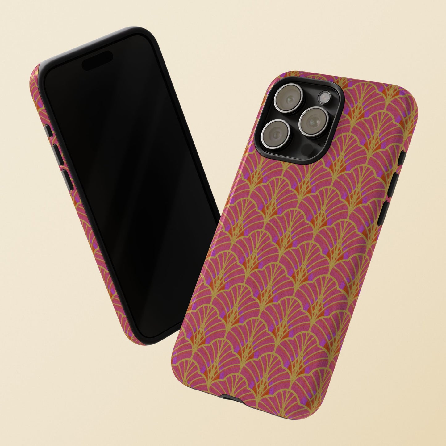 Art Deco Elegance Protective Phone Case Magenta Majesty (iPhone, Pixel, Galaxy)
