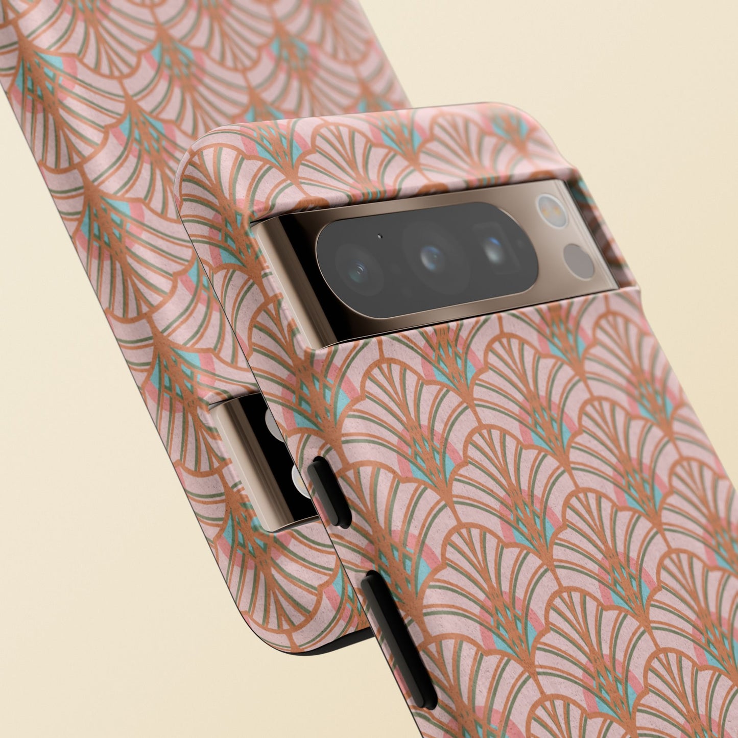Art Deco Elegance Protective Phone Case Peach Splendor (iPhone, Pixel, Galaxy)