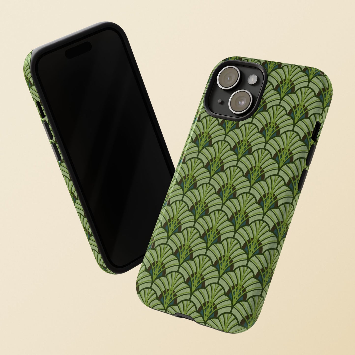 Art Deco Elegance Protective Phone Case Emerald Cascade (iPhone, Pixel, Galaxy)