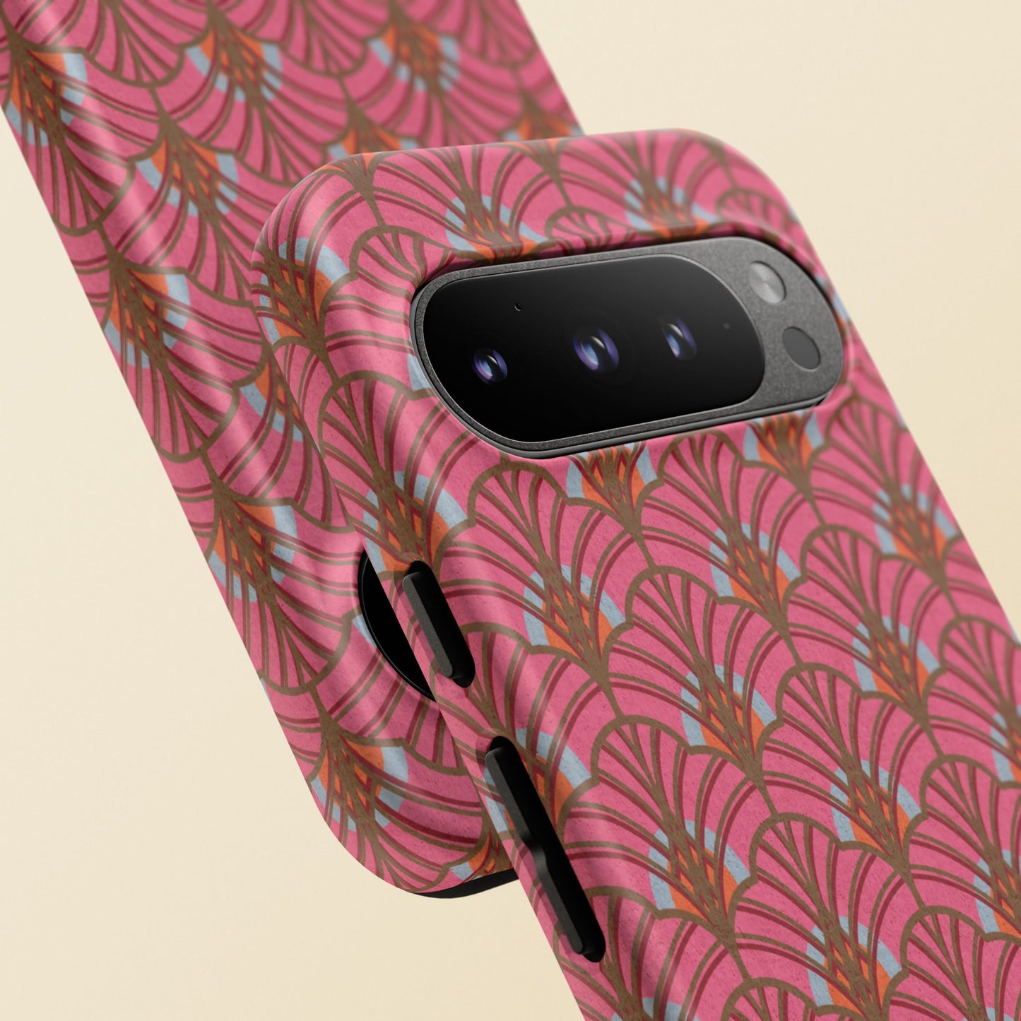 Art Deco Elegance Protective Phone Case Rose Quartz Radiance (iPhone, Pixel, Galaxy)