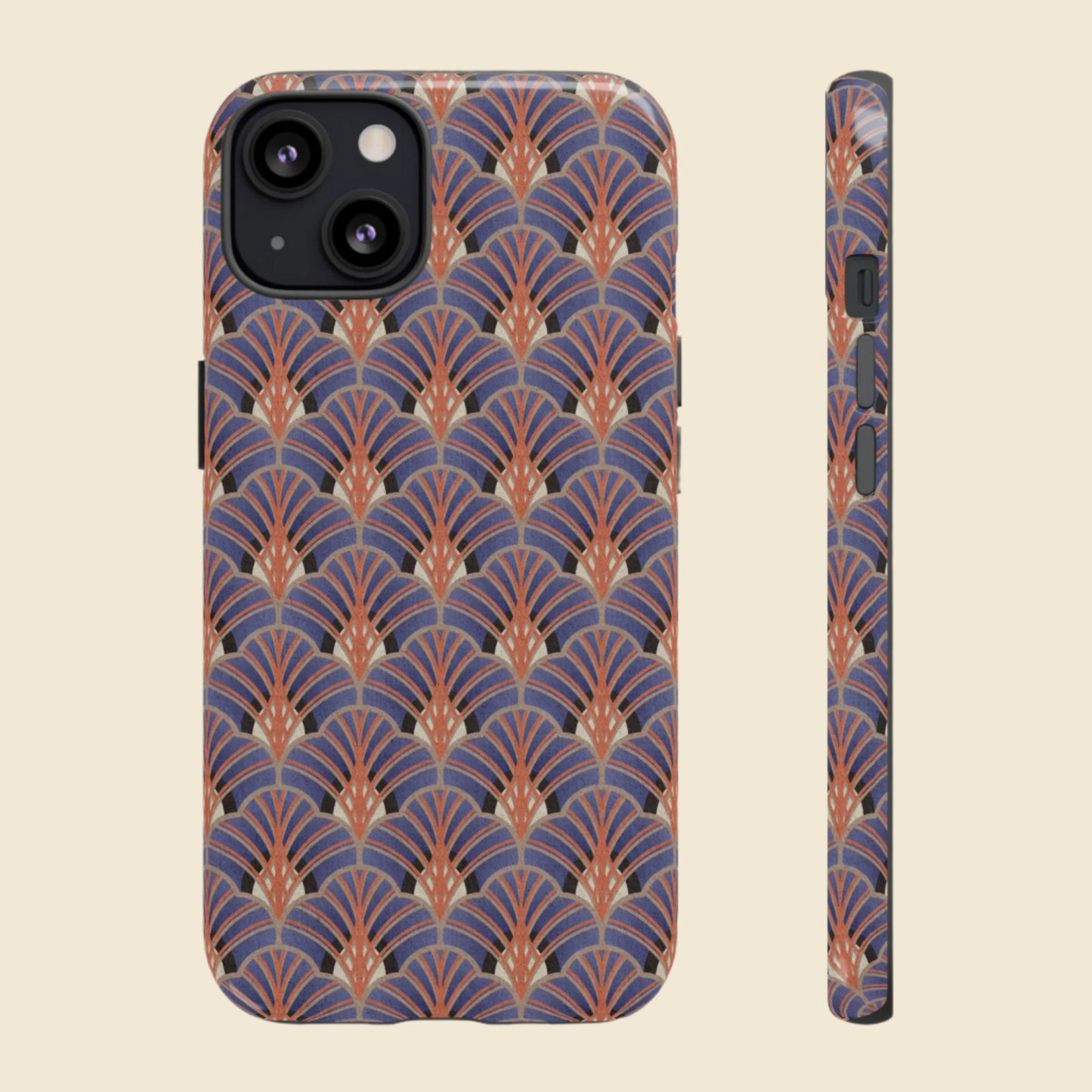 Art Deco Elegance Protective Phone Case Sapphire Dusk