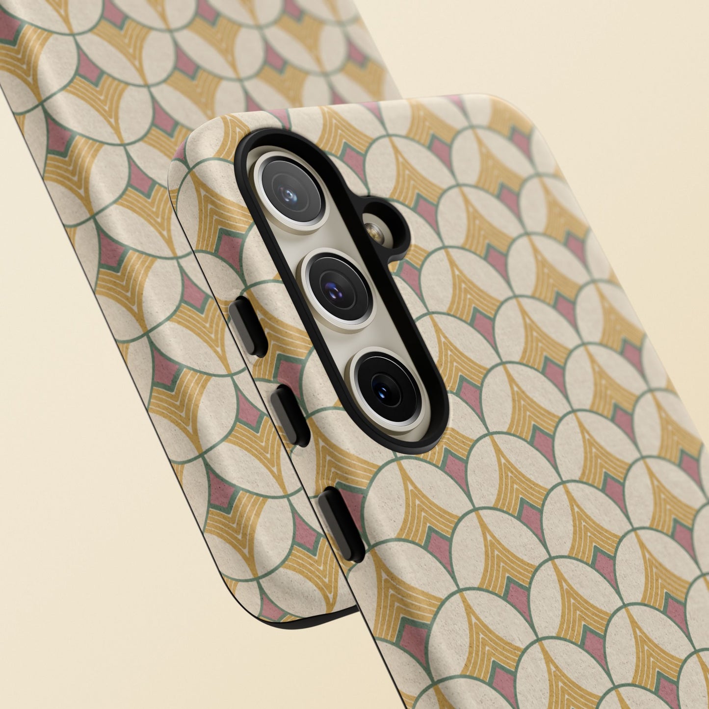 Art Deco Elegance Protective Phone Case Ivory Mosaic (iPhone, Pixel, Galaxy)