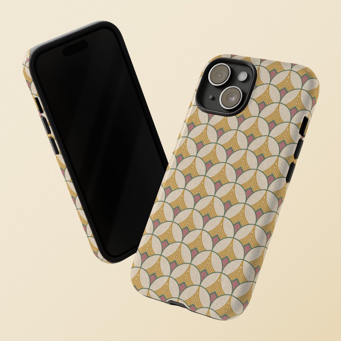 Art Deco Elegance Protective Phone Case Ivory Mosaic (iPhone, Pixel, Galaxy)