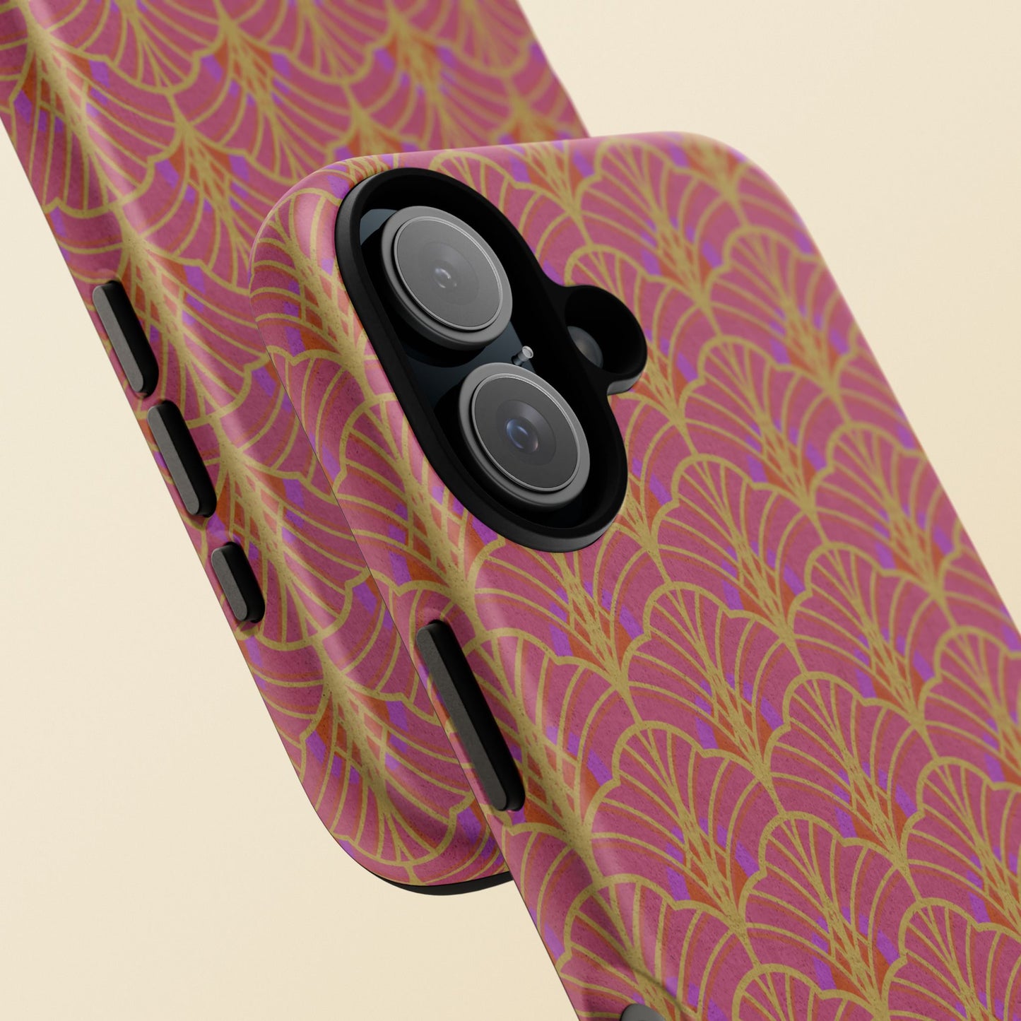 Art Deco Elegance Protective Phone Case Magenta Majesty (iPhone, Pixel, Galaxy)