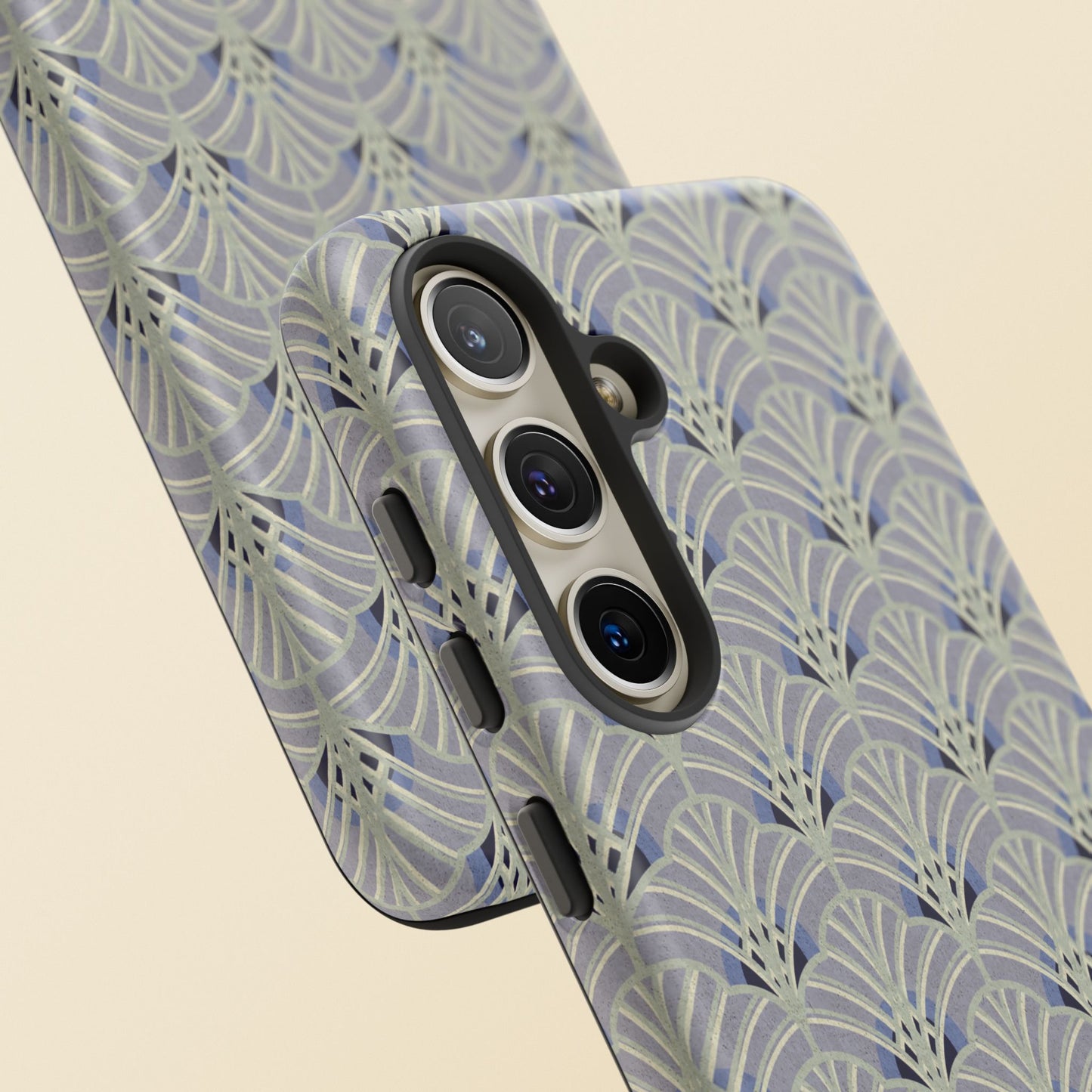 Art Deco Elegance Protective Phone Case Platinum Wave (iPhone, Pixel, Galaxy)