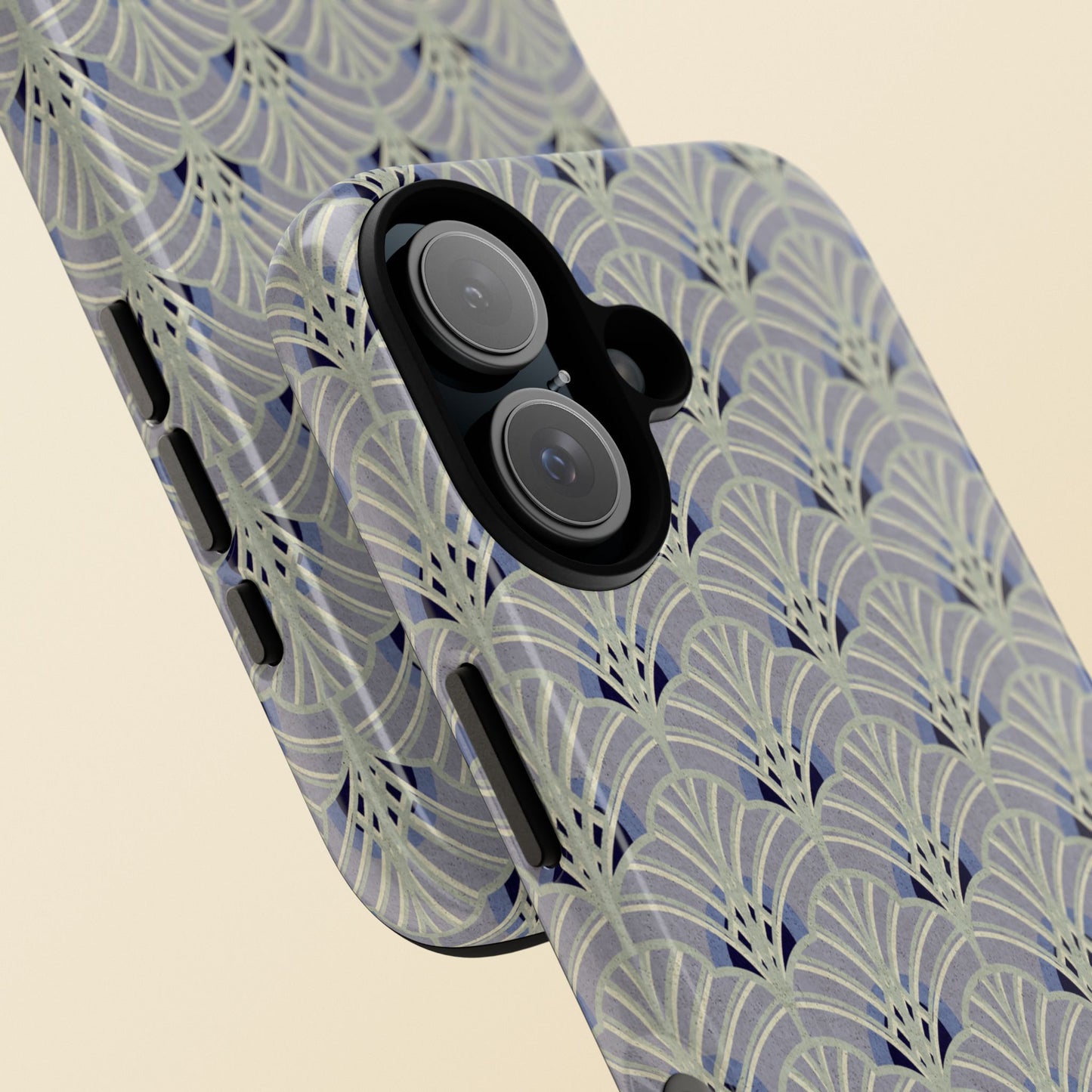 Art Deco Elegance Protective Phone Case Platinum Wave (iPhone, Pixel, Galaxy)