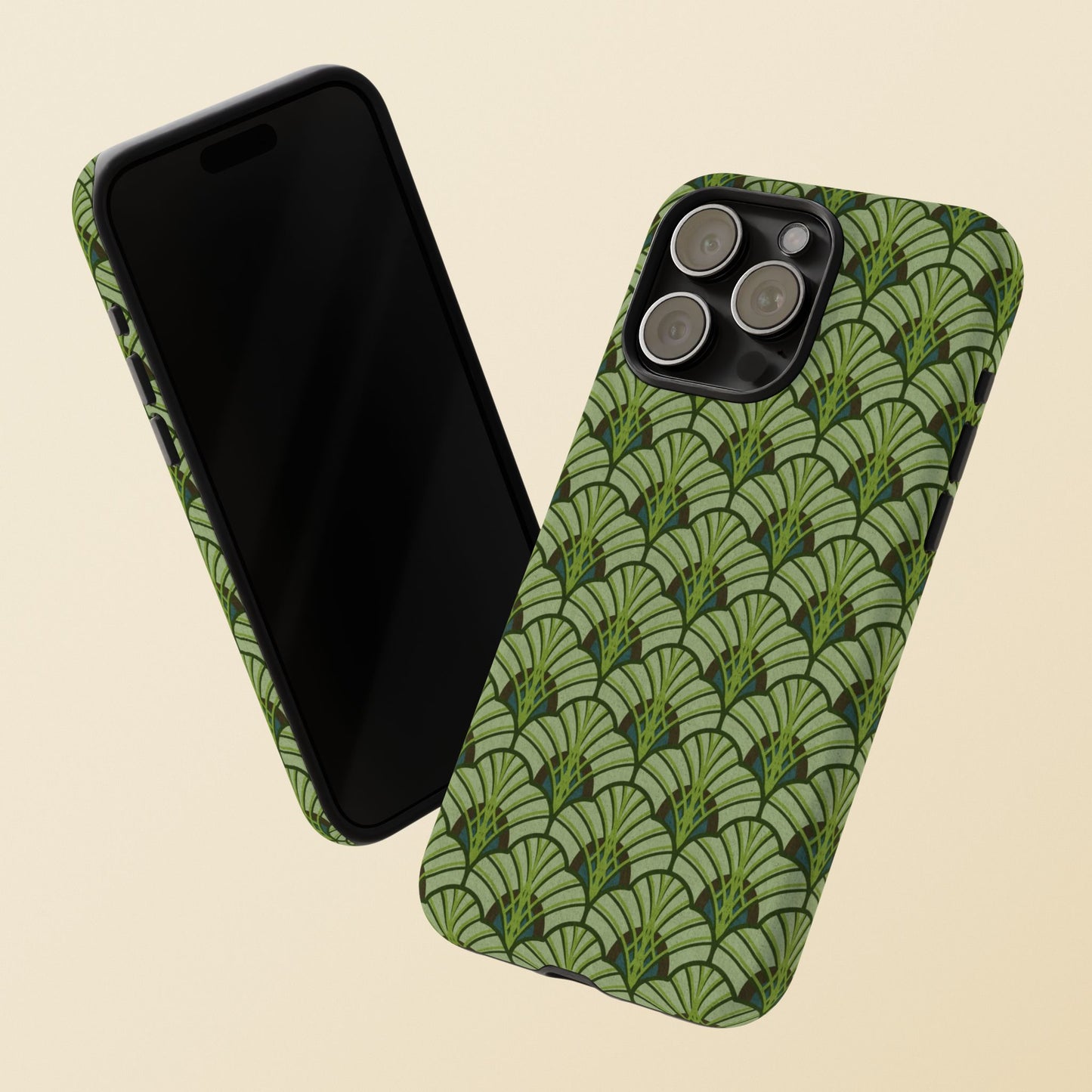 Art Deco Elegance Protective Phone Case Emerald Cascade (iPhone, Pixel, Galaxy)
