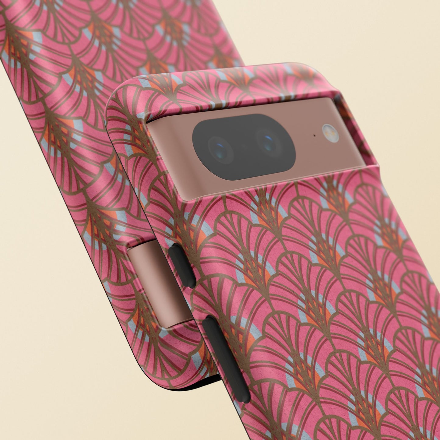 Art Deco Elegance Protective Phone Case Rose Quartz Radiance (iPhone, Pixel, Galaxy)