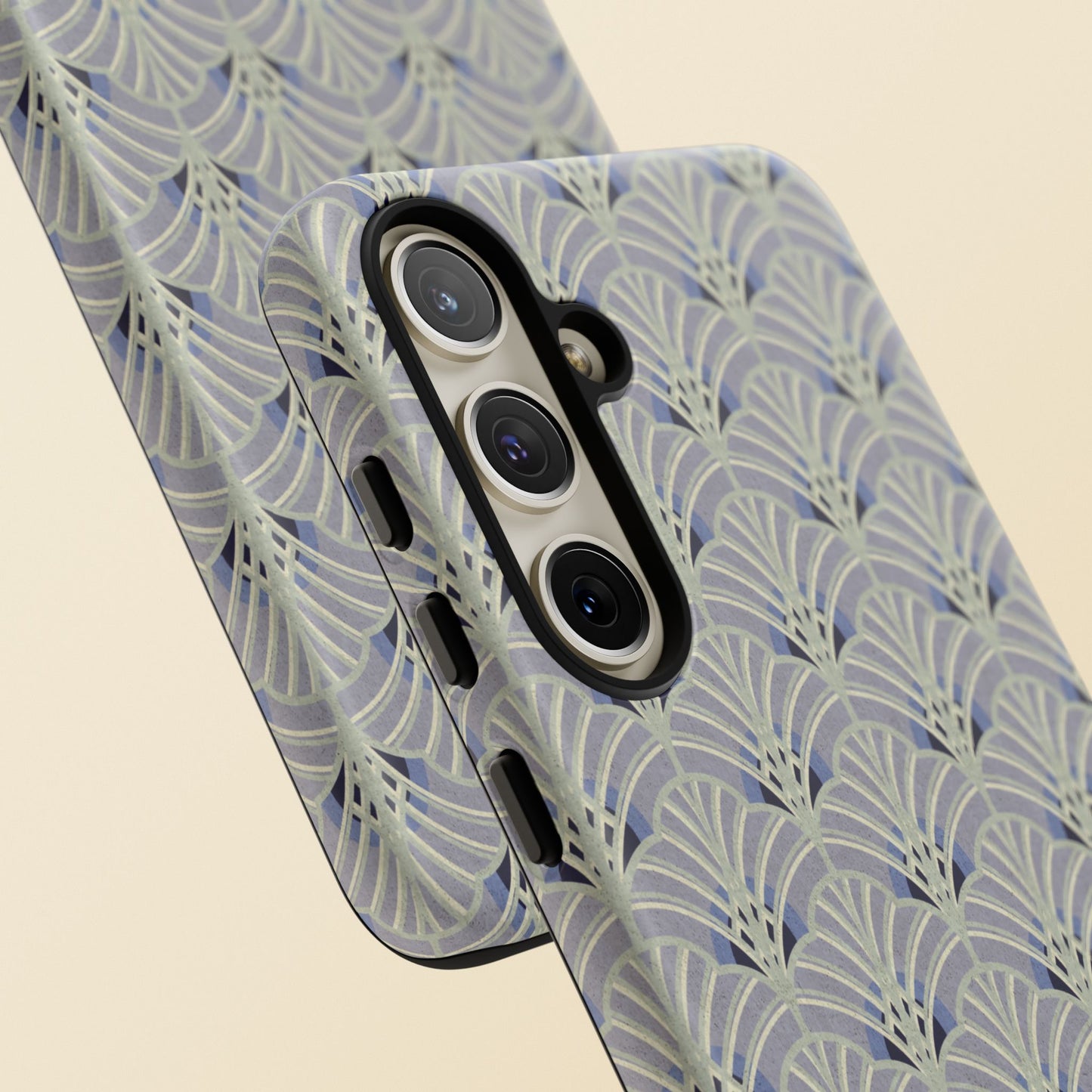 Art Deco Elegance Protective Phone Case Platinum Wave (iPhone, Pixel, Galaxy)