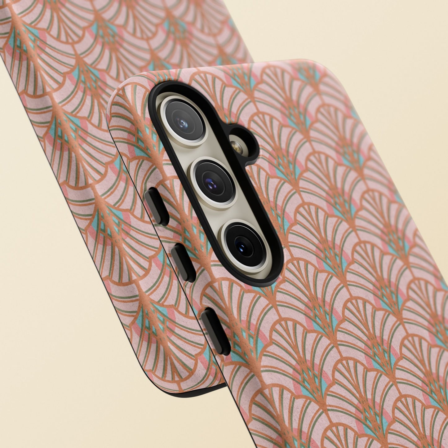 Art Deco Elegance Protective Phone Case Peach Splendor (iPhone, Pixel, Galaxy)