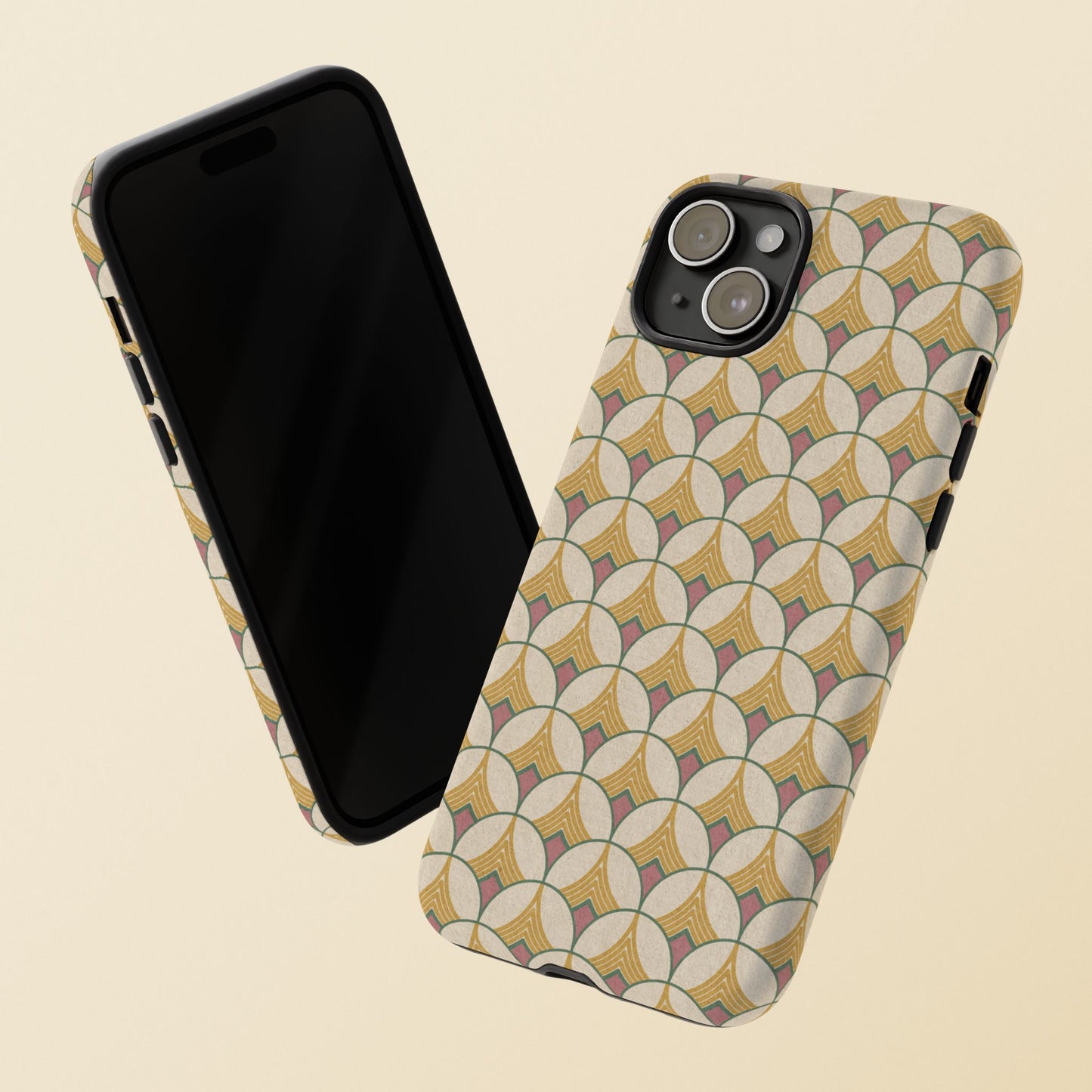 Art Deco Elegance Protective Phone Case Ivory Mosaic (iPhone, Pixel, Galaxy)