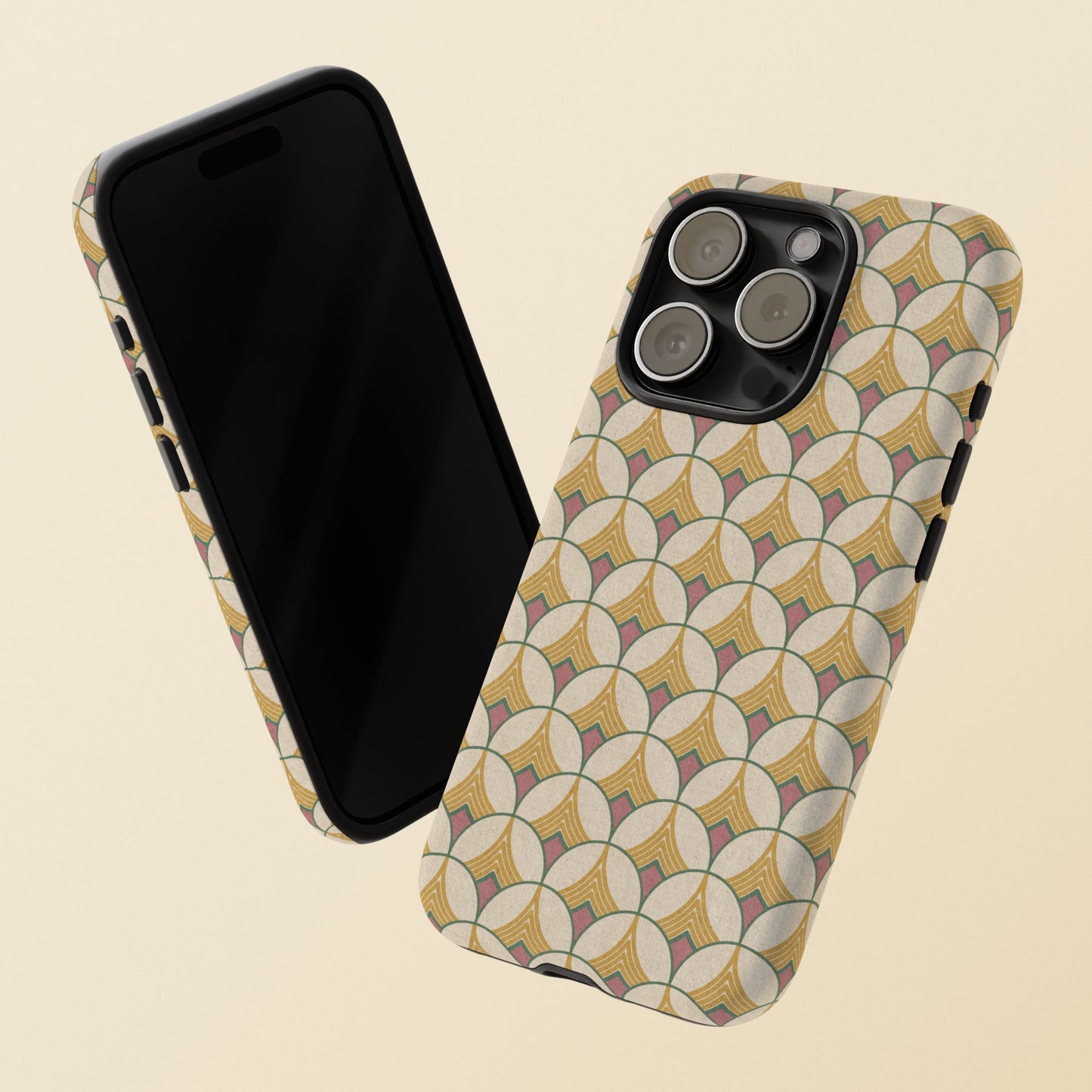Art Deco Elegance Protective Phone Case Ivory Mosaic (iPhone, Pixel, Galaxy)