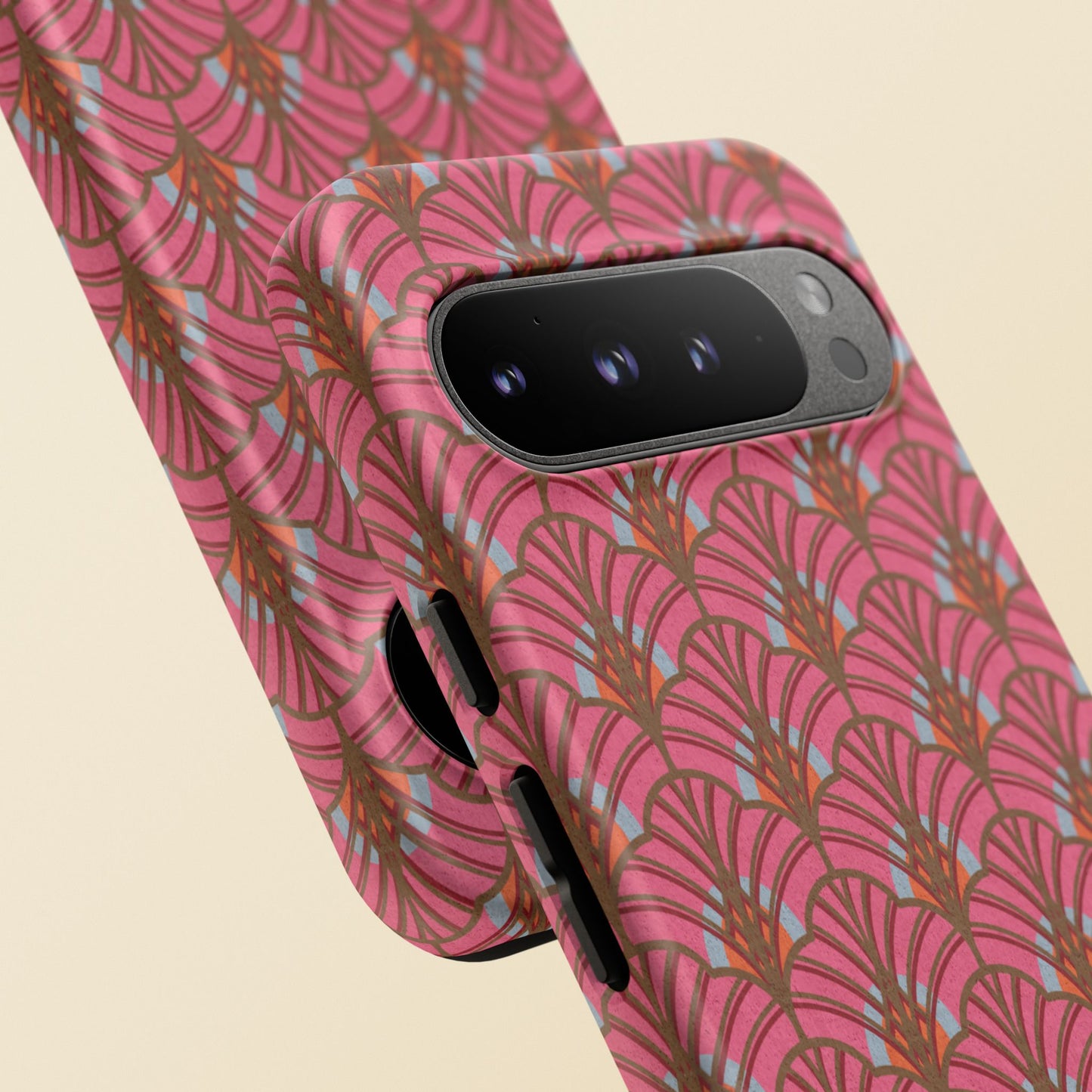 Art Deco Elegance Protective Phone Case Rose Quartz Radiance (iPhone, Pixel, Galaxy)